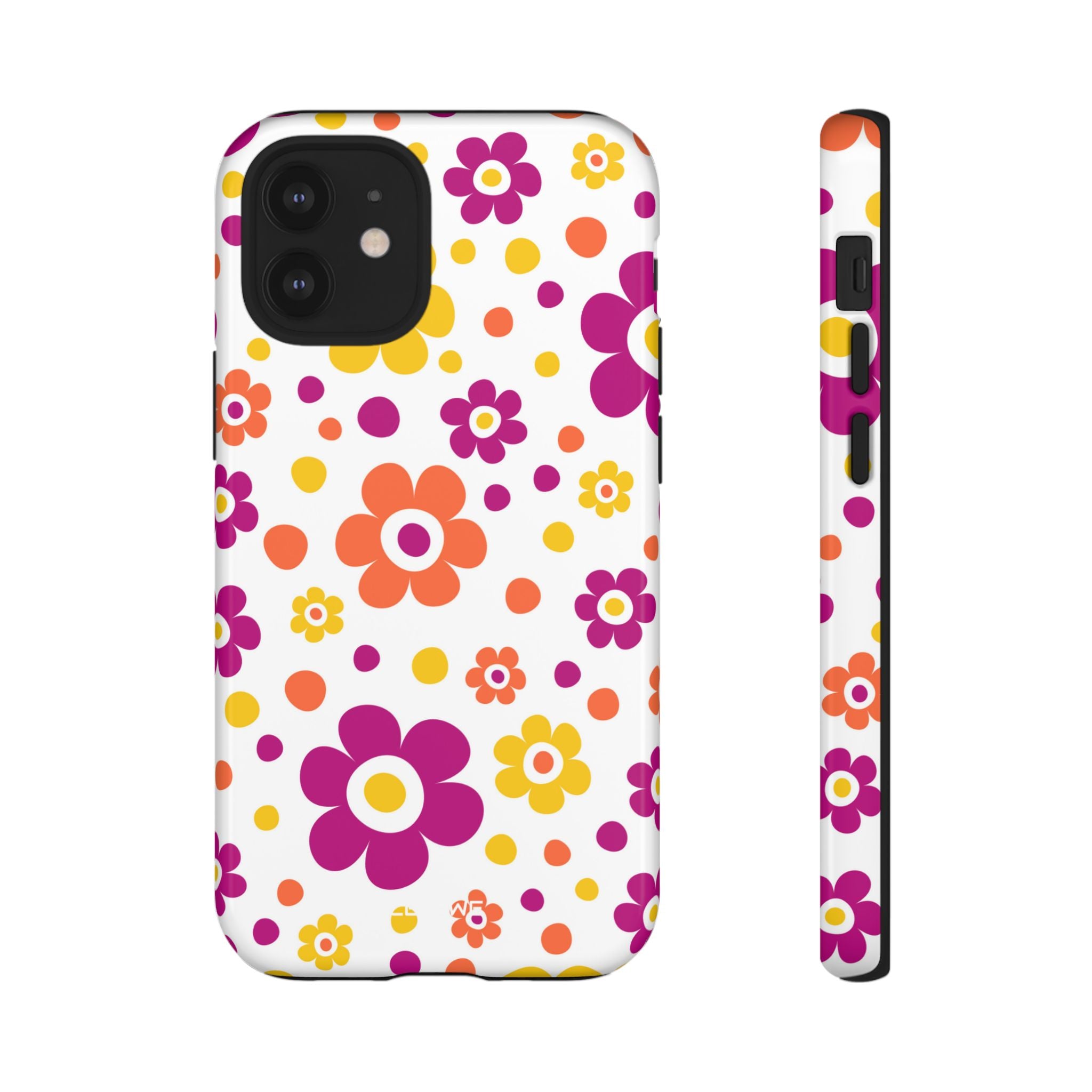 Retro Floral Playfulness - iPhone Case