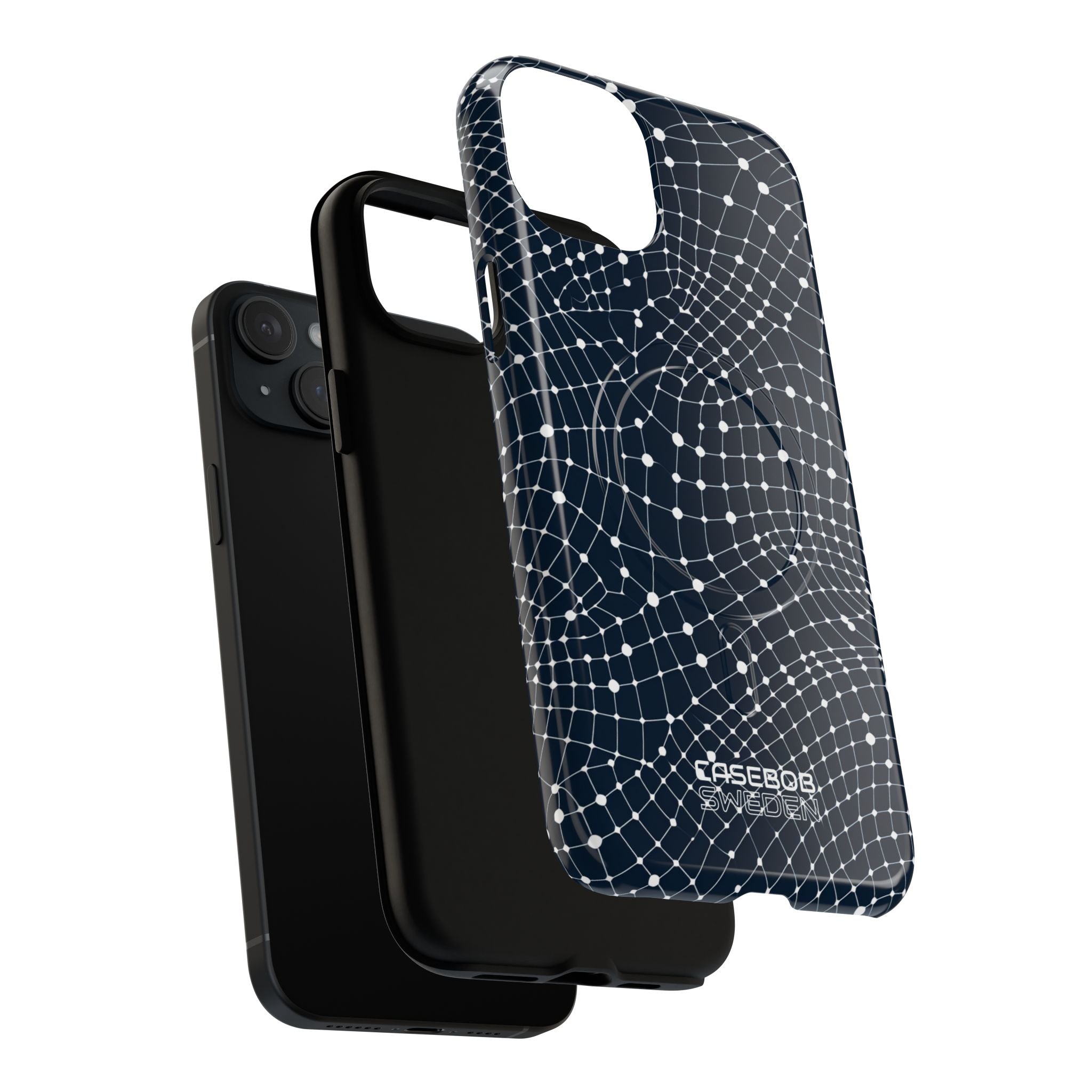 Warped Grid Web iPhone 15 - Tough+