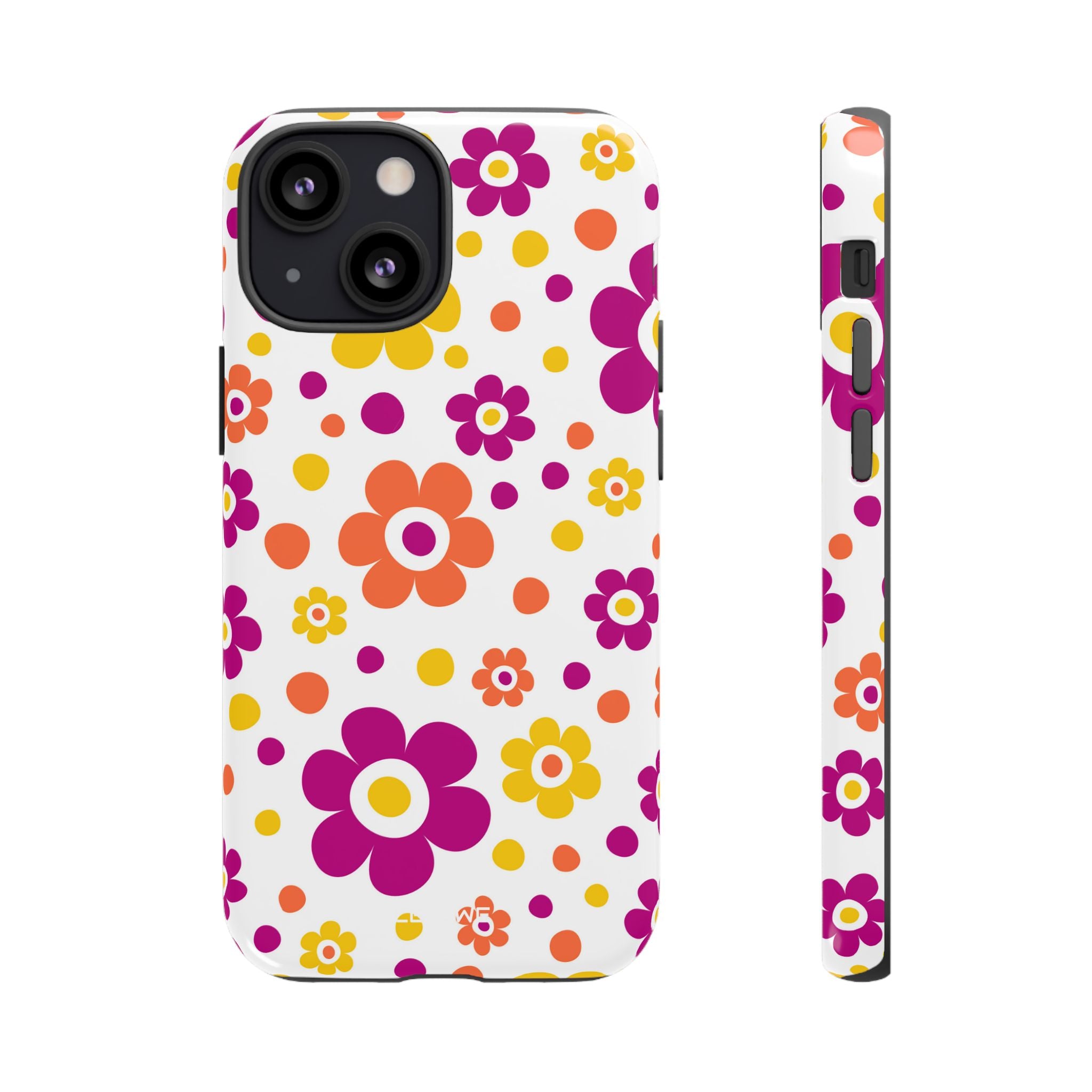 Retro Floral Playfulness - iPhone Case