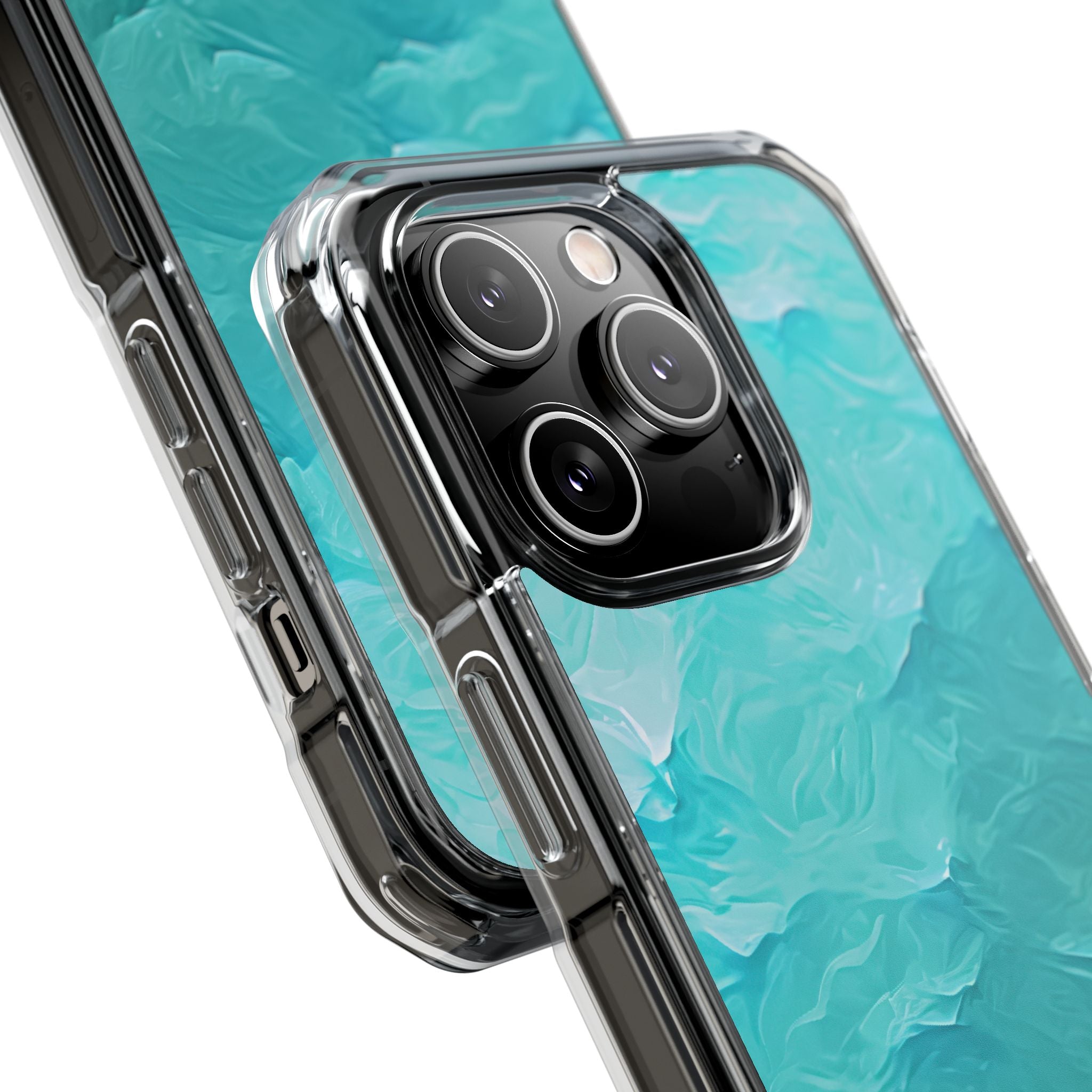 Soothing Aqua Currents iPhone 14 - Impact Clear+