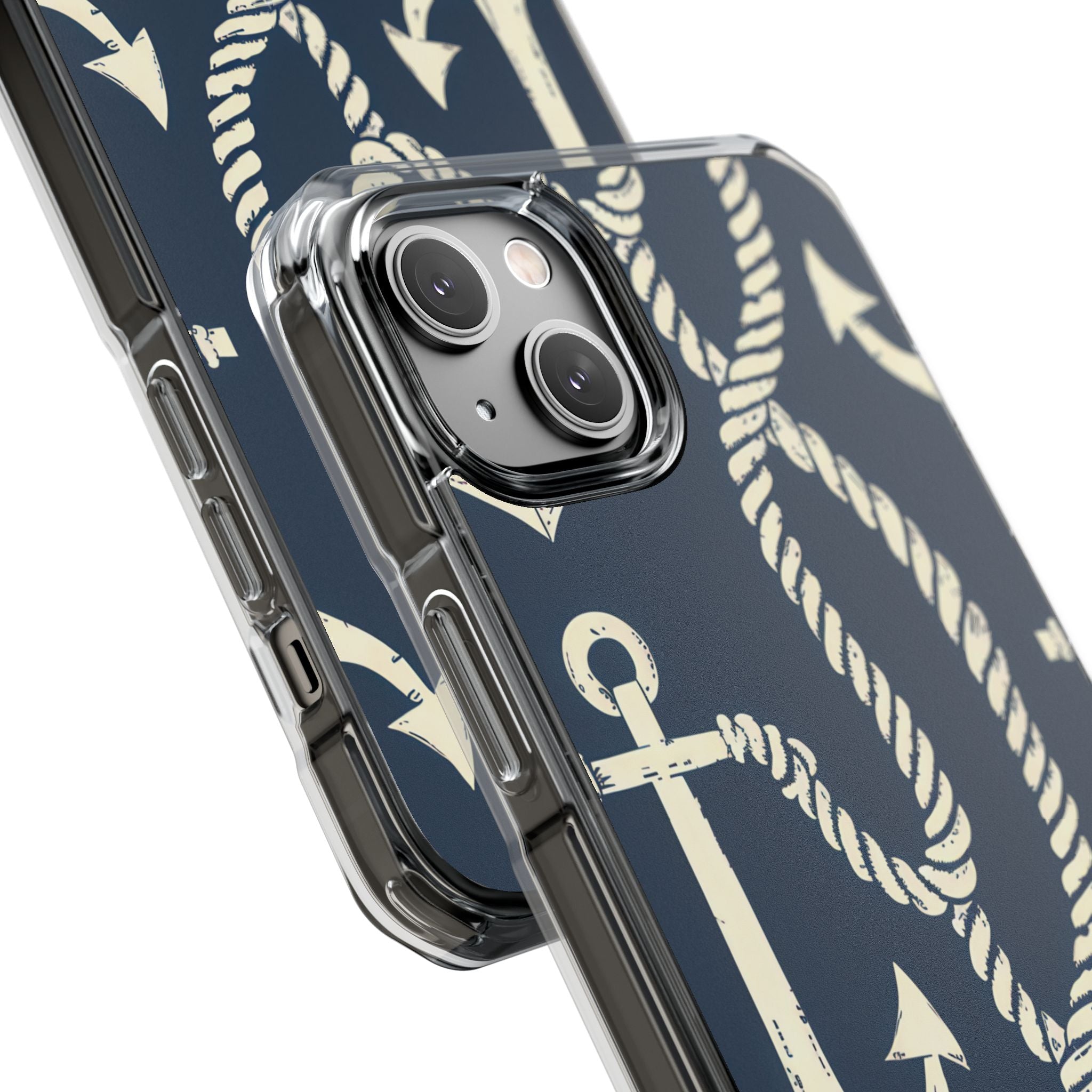 Nautical Anchors Rope iPhone 14 - Impact Clear+