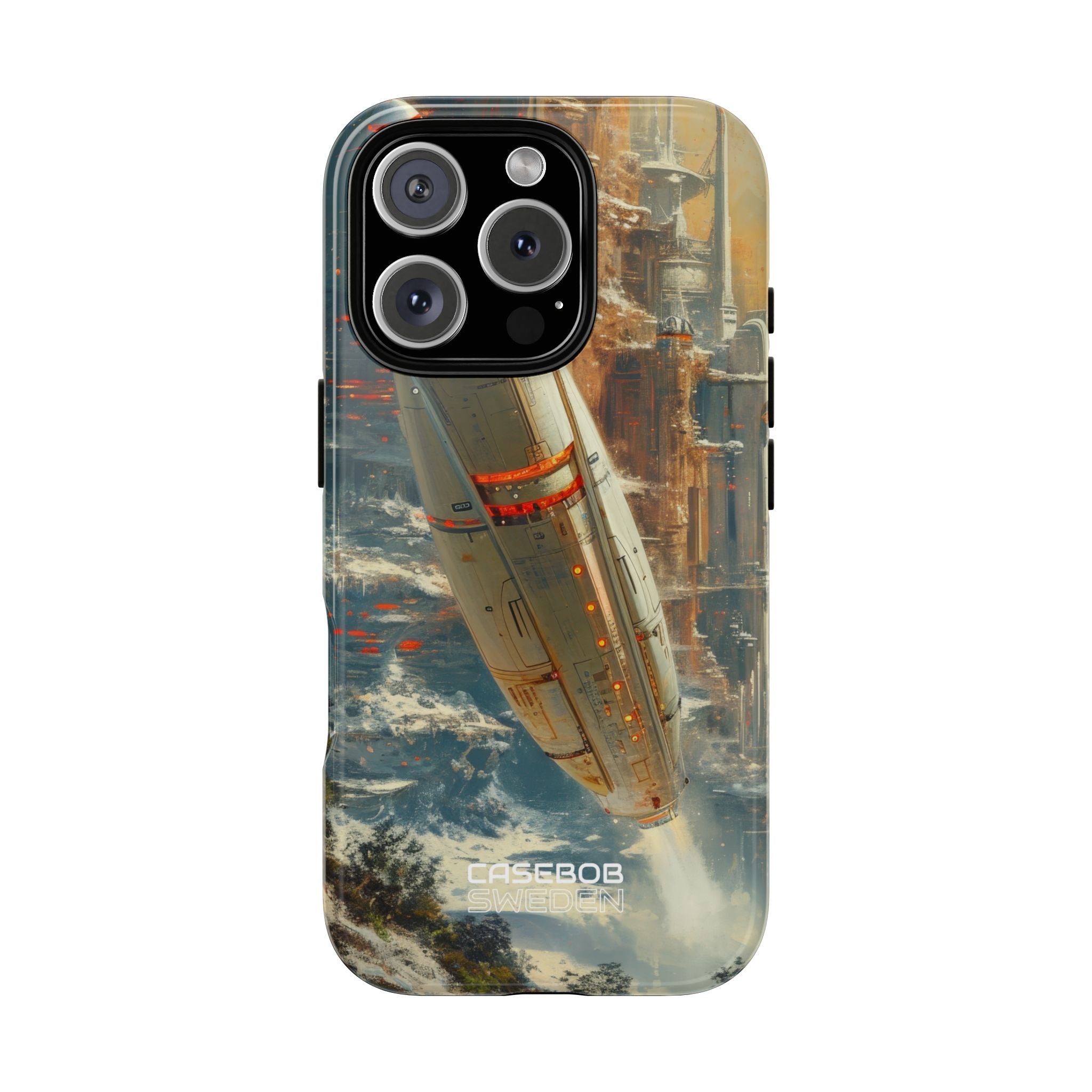 Futuristic Forest Voyage iPhone 16 - Tough
