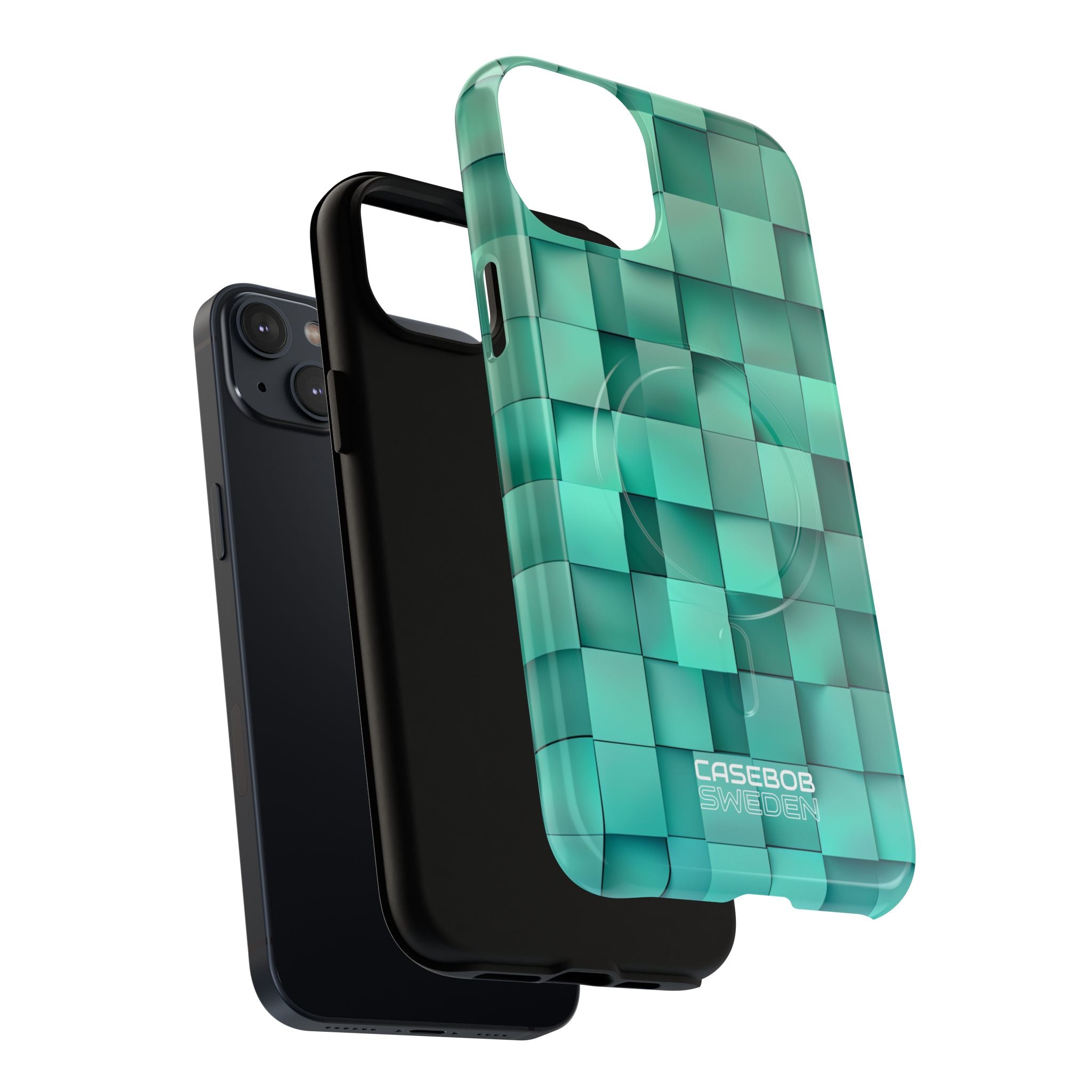 Folded Blue Squares iPhone 14 - Tough+