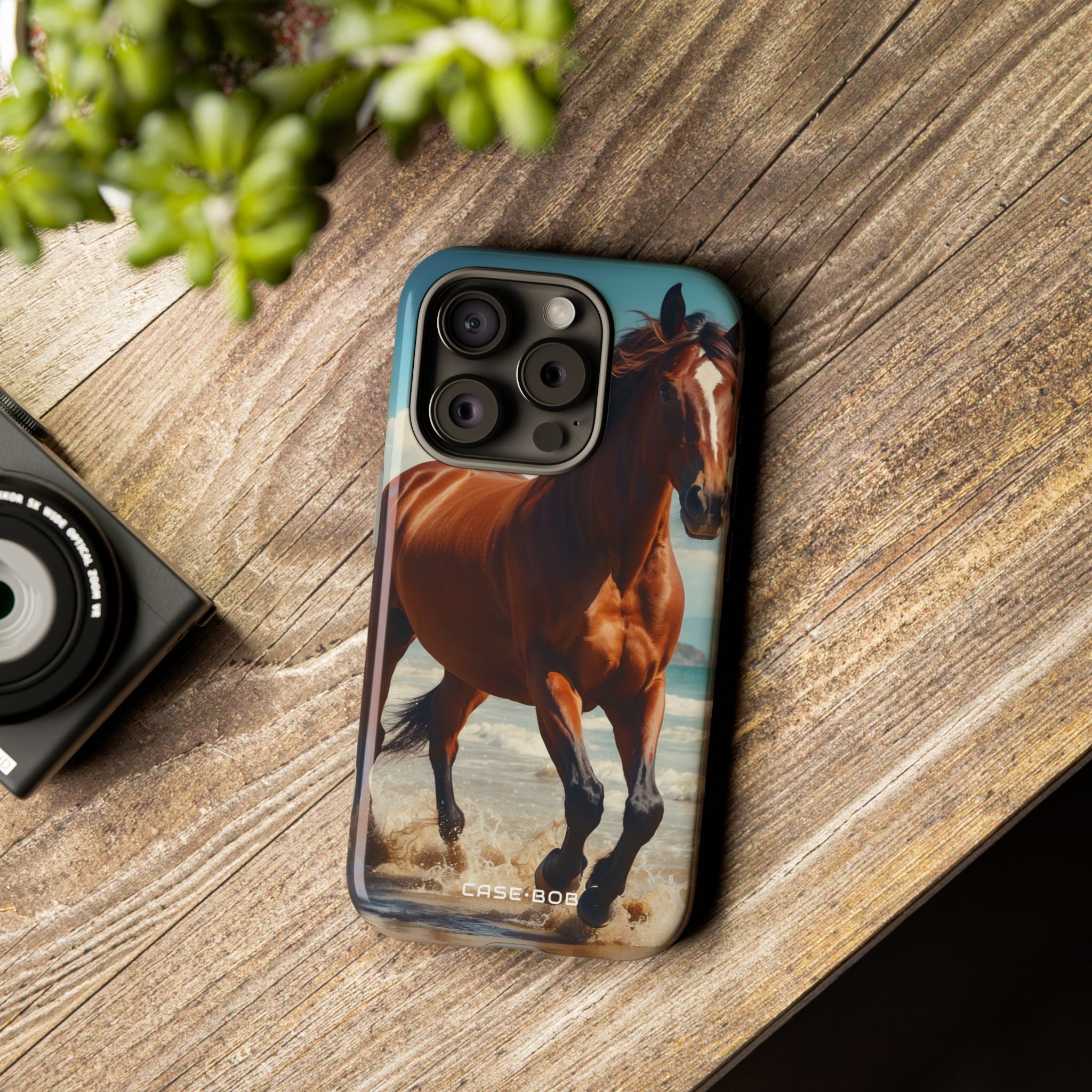 Blazing Horse iPhone 15 Pro Case - Tough