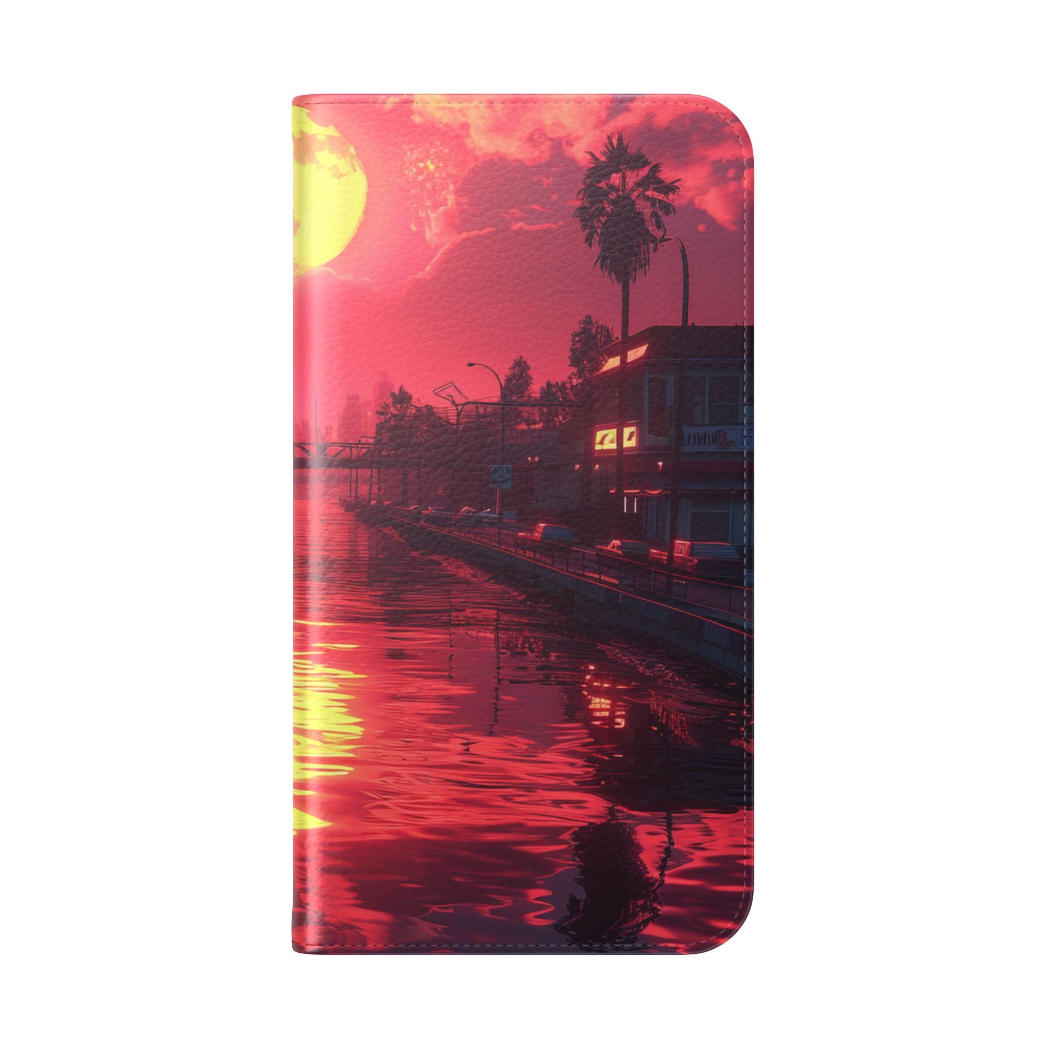Yellow Moon Reflection - iPhone 15 Plus Case - Wallet