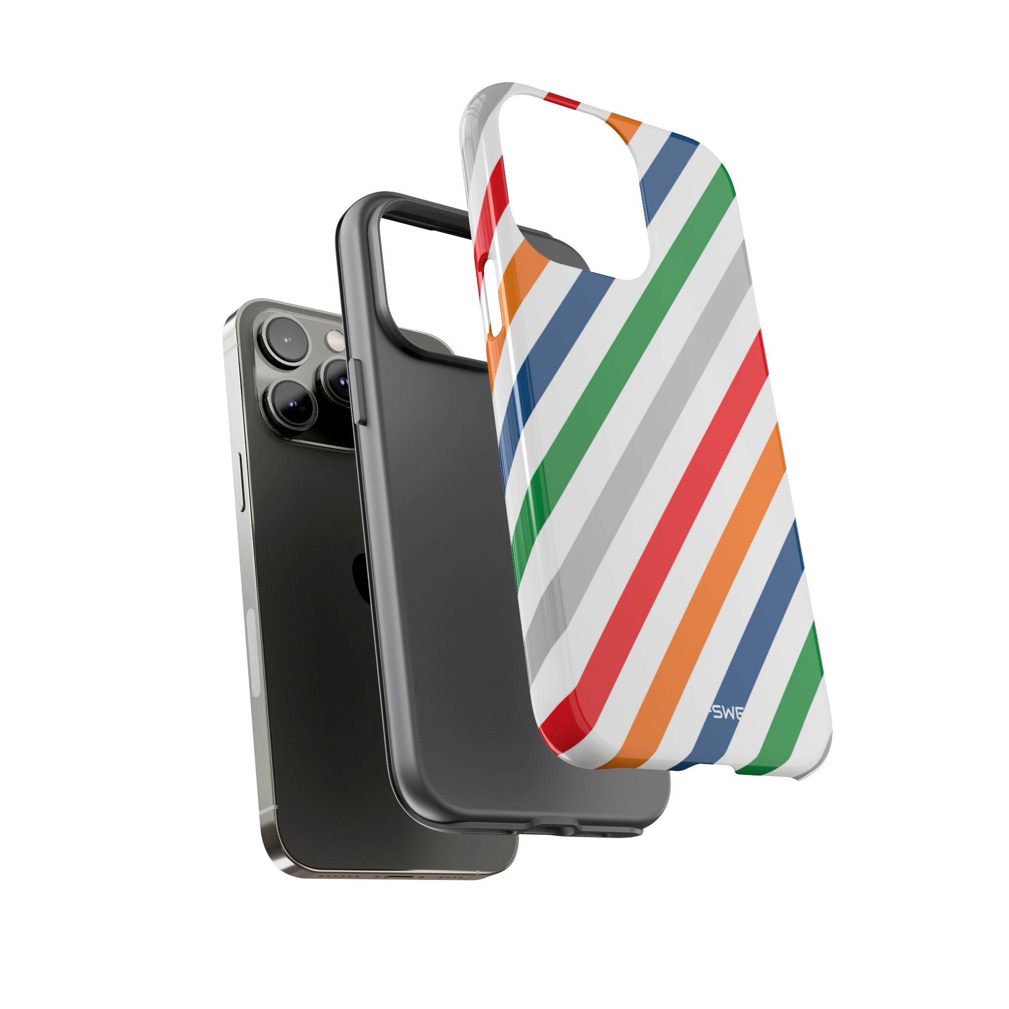 Vibrant Geometric Stripes - iPhone Case