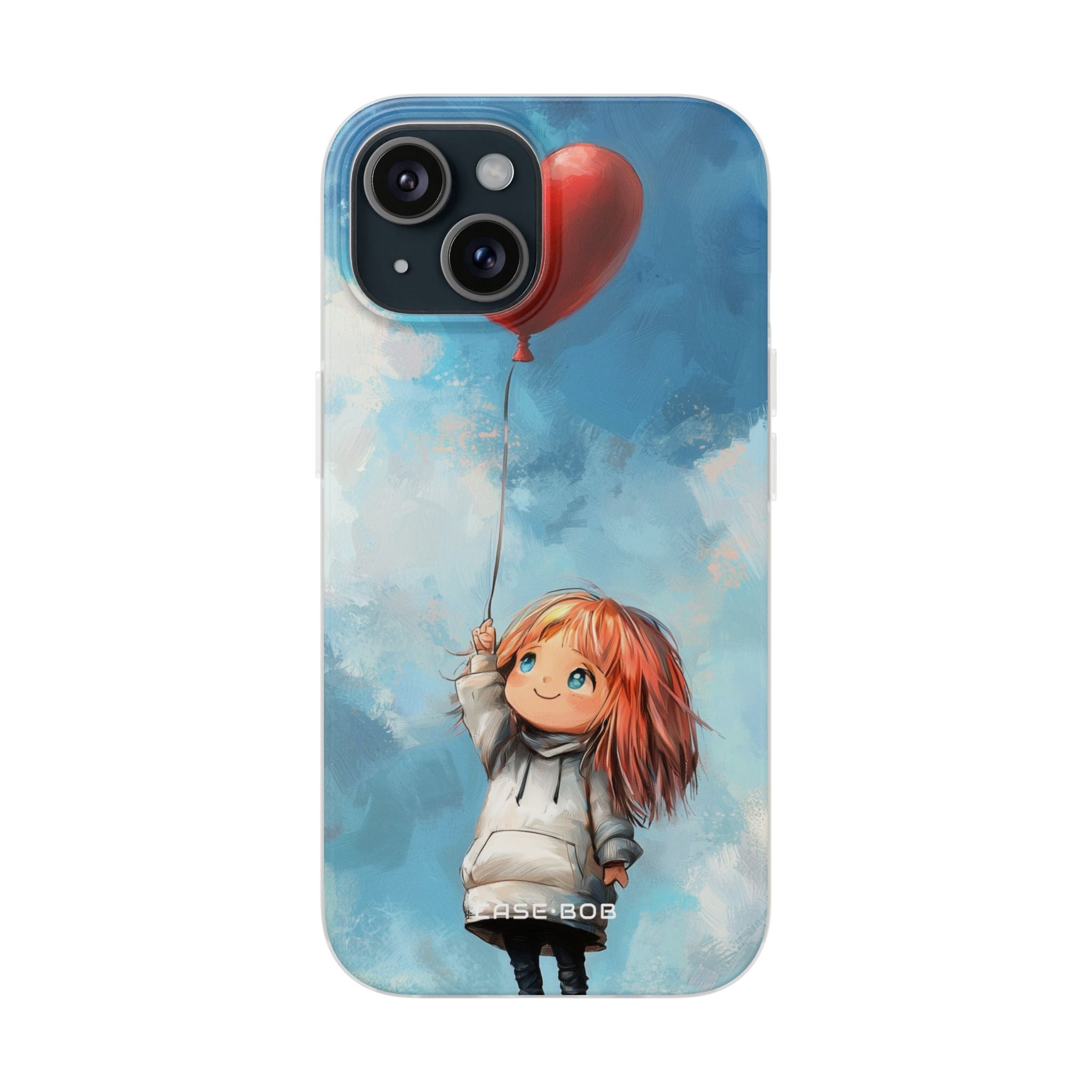 Heart Balloon Whimsy iPhone 15 Case - Soft