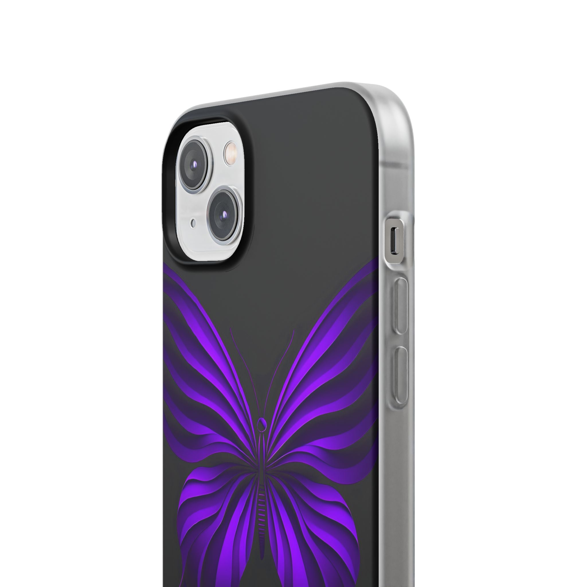 Violet Monarch iPhone 14 Plus Case - Soft