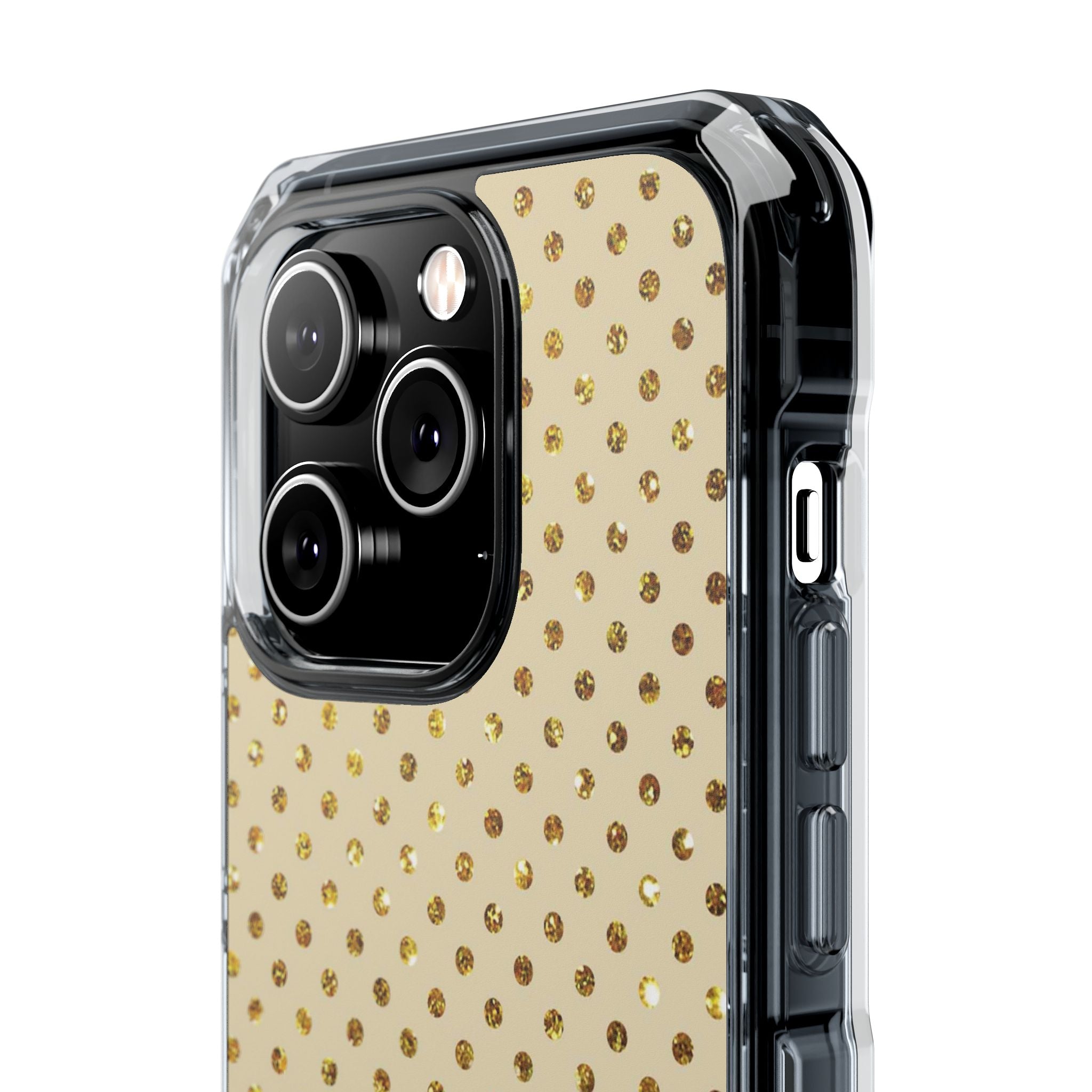 Gold Sparkle Grid iPhone 14 Pro Case - Impact