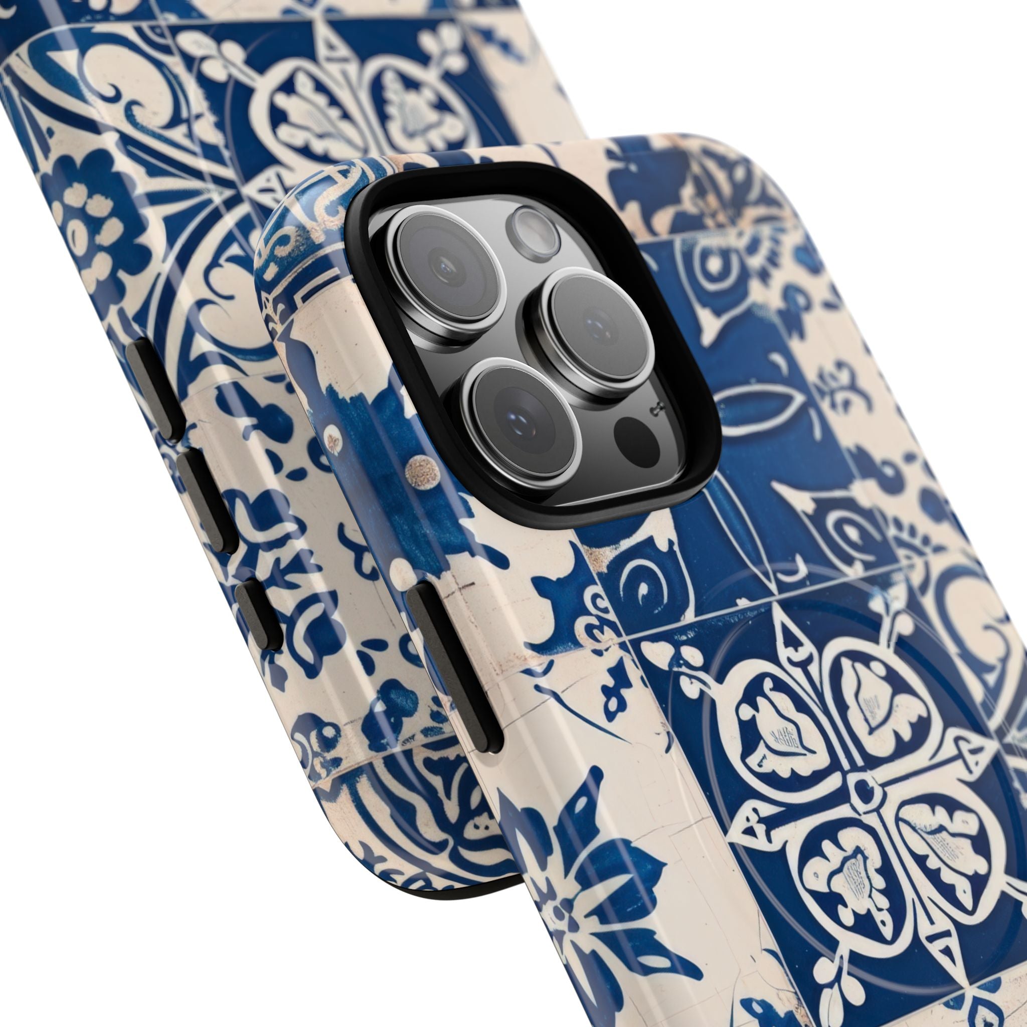 Ornate Blue Tiles iPhone 16 - Tough+