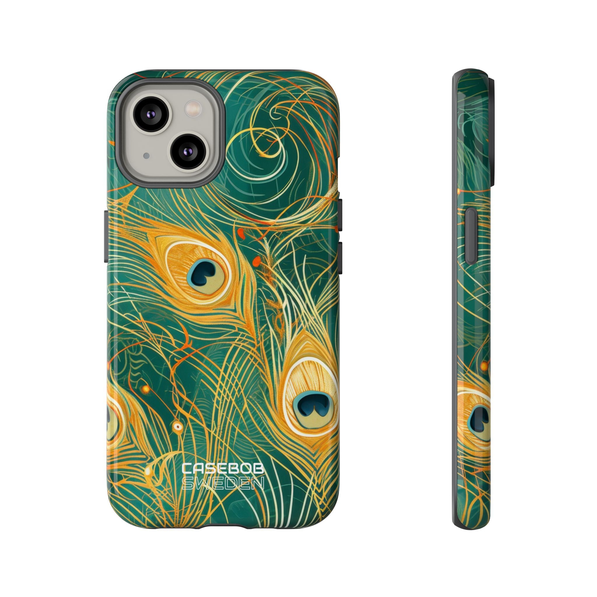 Vibrant Peacock Whirl iPhone 14 - Tough