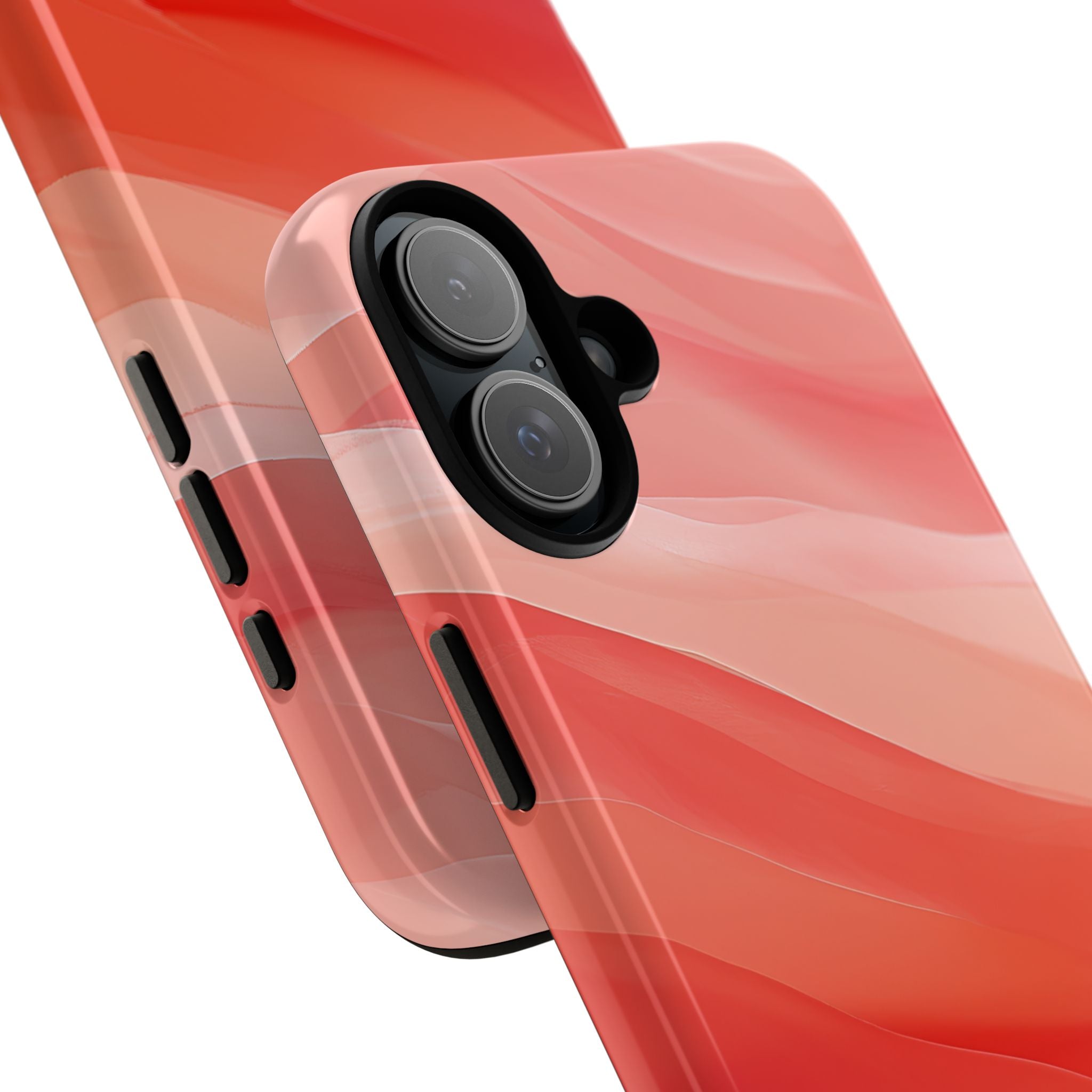 Flowing Bands Pink iPhone 16 Plus Case - Tough