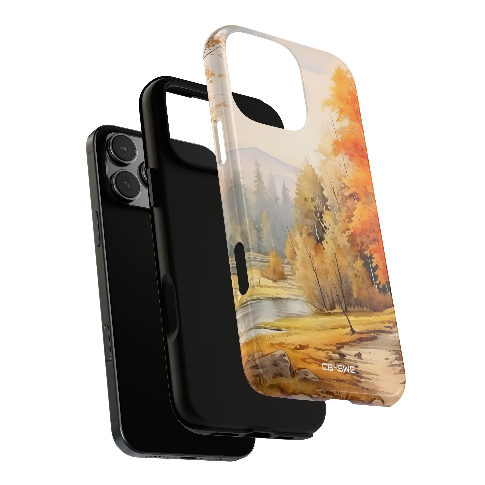 Golden Leaves Drift - iPhone Case