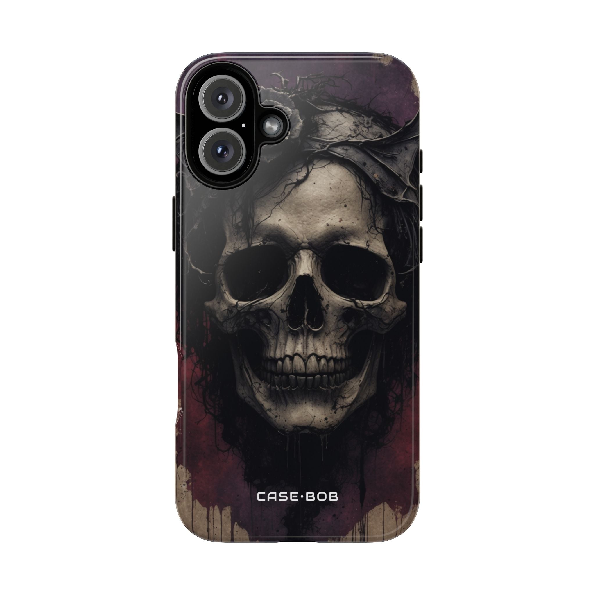 Skull Nocturne iPhone 16 Plus Case - Tough