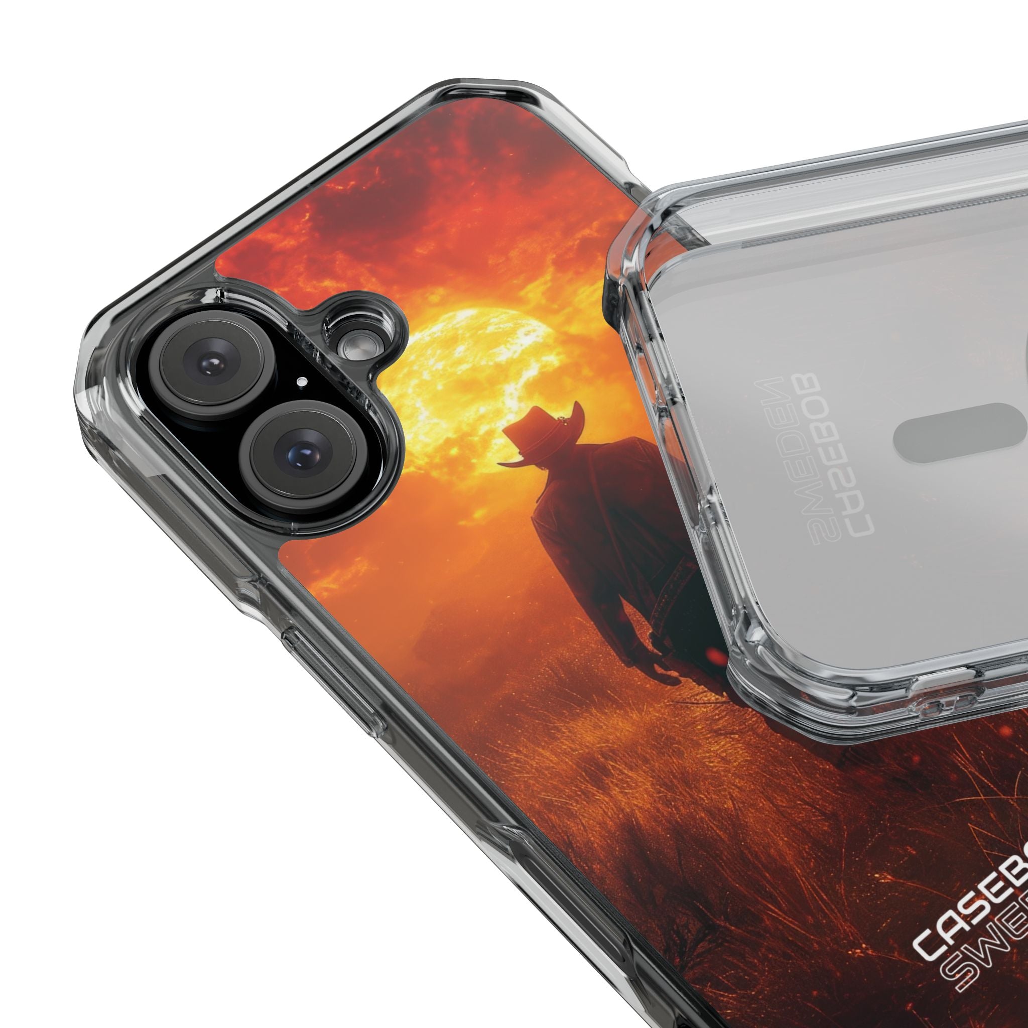 Fiery Sunset Cowboy iPhone 16 - Impact Clear+