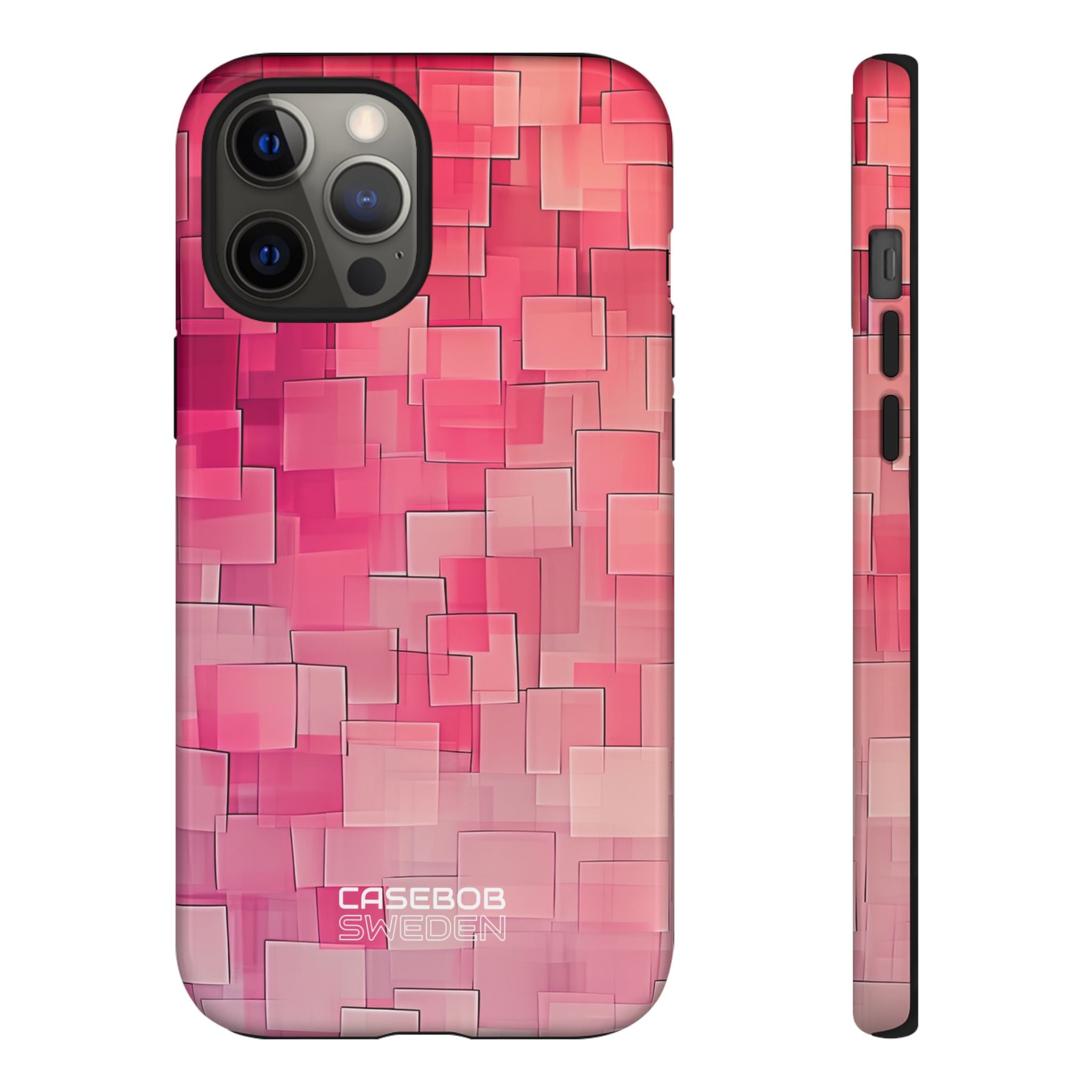 Layered Pink Geometry iPhone 12 - Tough