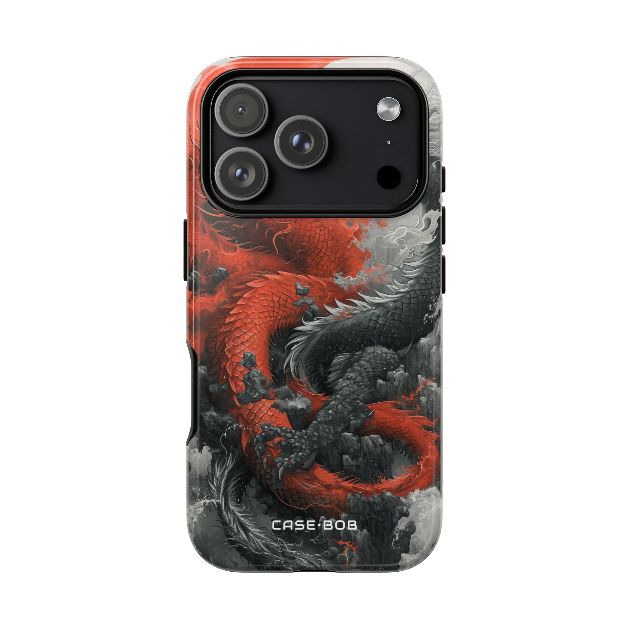 Twin Dragons Crimson iPhone 17 Pro Case - Tough
