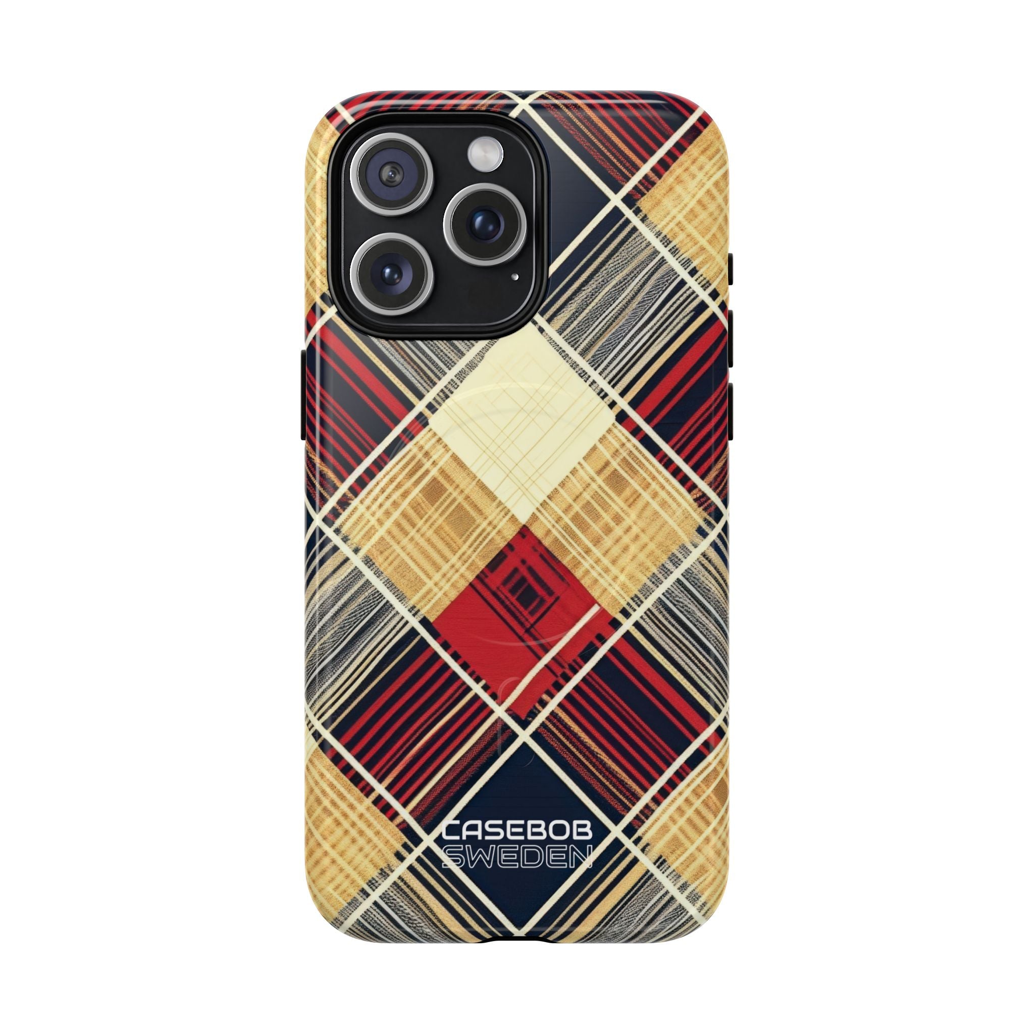 Plaid Diamond Tapestry iPhone 15 - Tough+