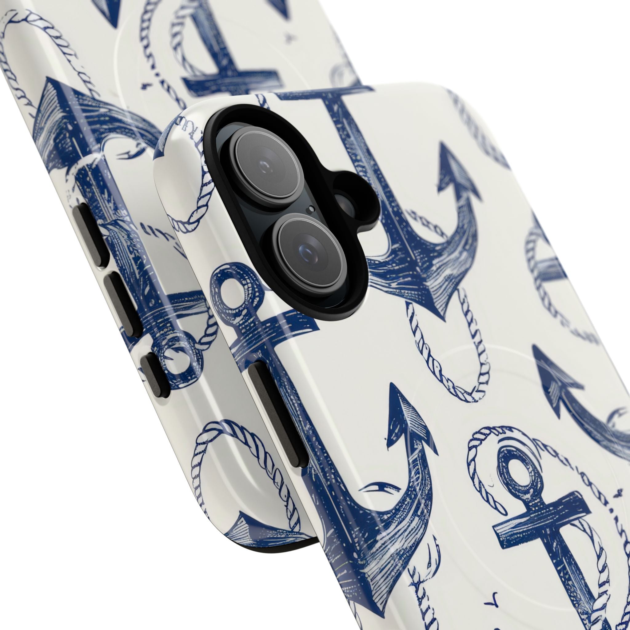 Navy Anchor Loop iPhone 16 Plus Case - Tough+