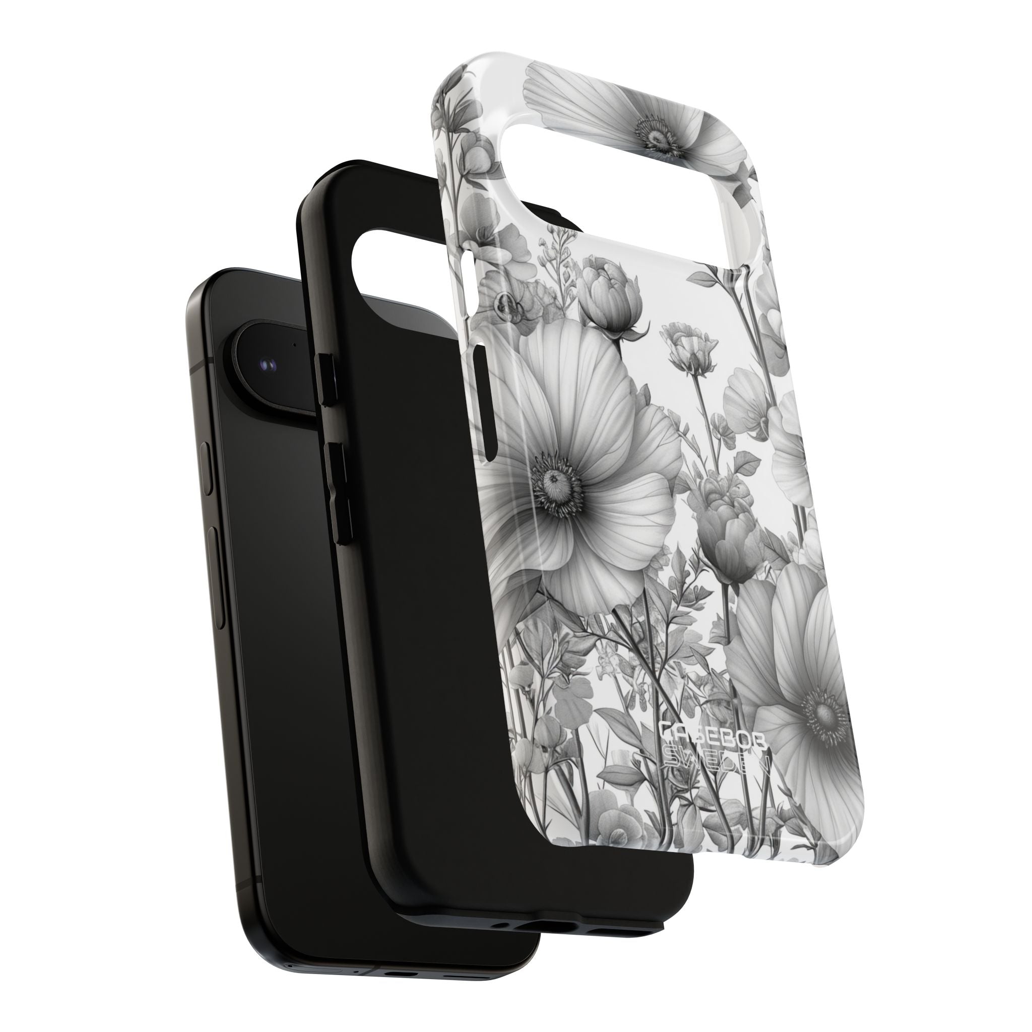 Vintage Floral Etching Google Pixel 9 - Tough
