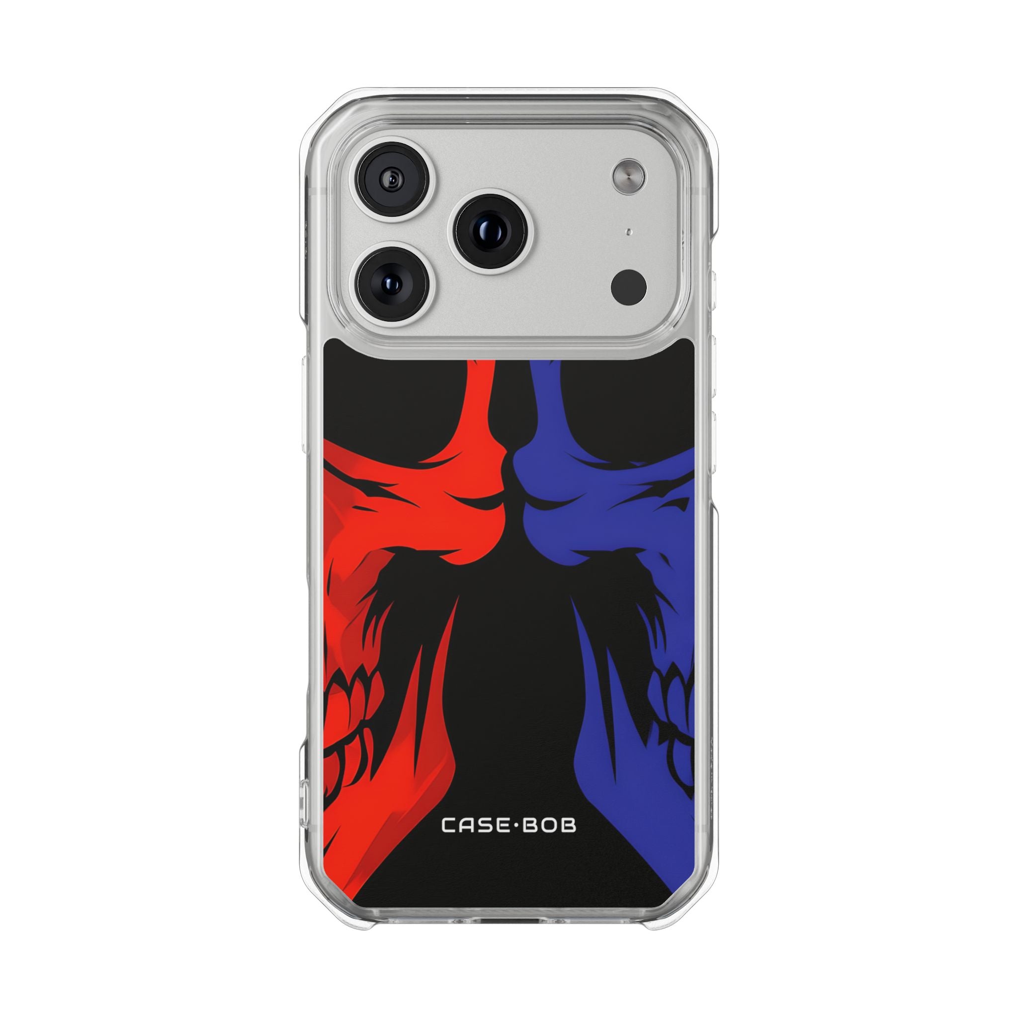 Crimson Azure Skulls iPhone 17 Pro Case - Impact