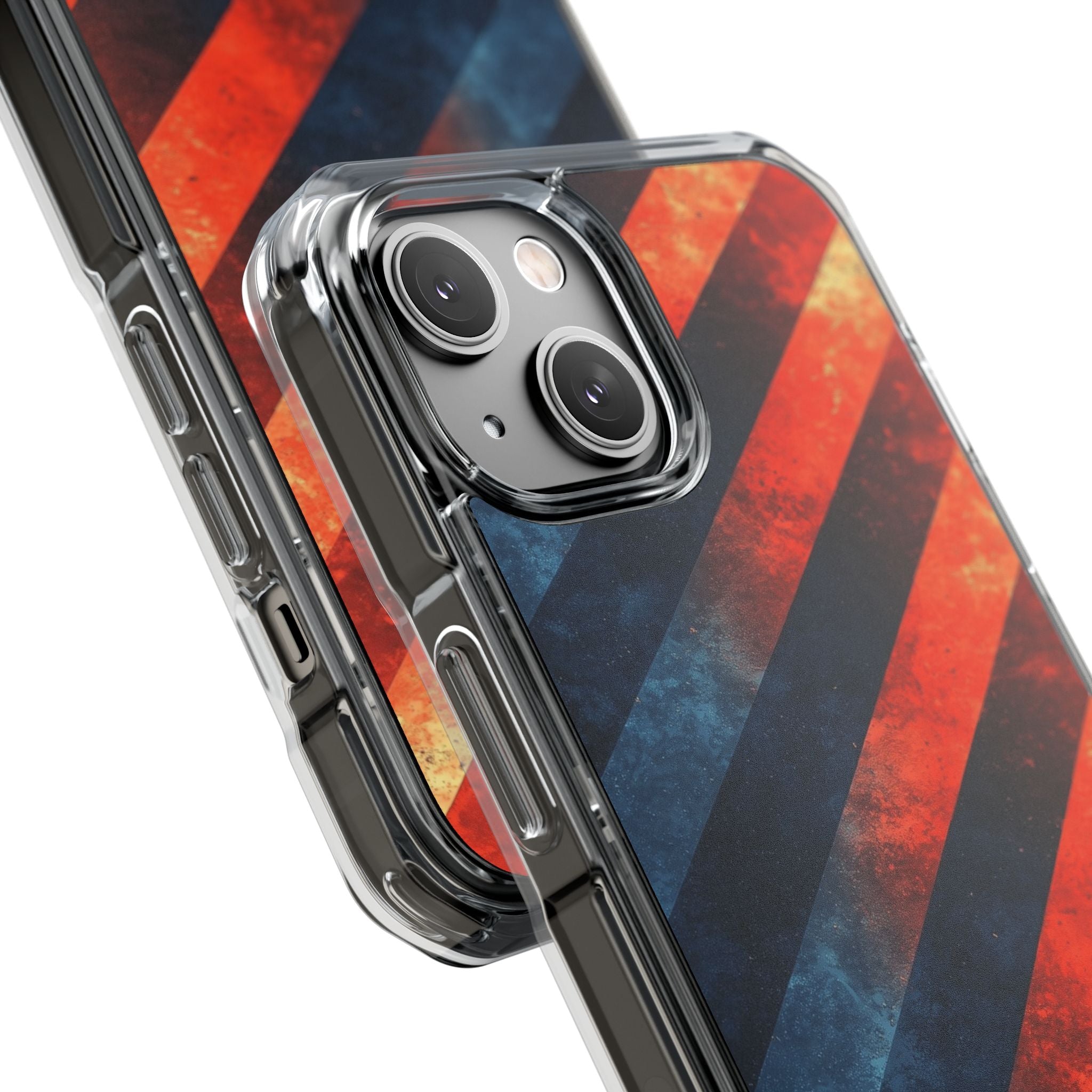 Diagonal Stripes Blaze iPhone 14 Case - Impact