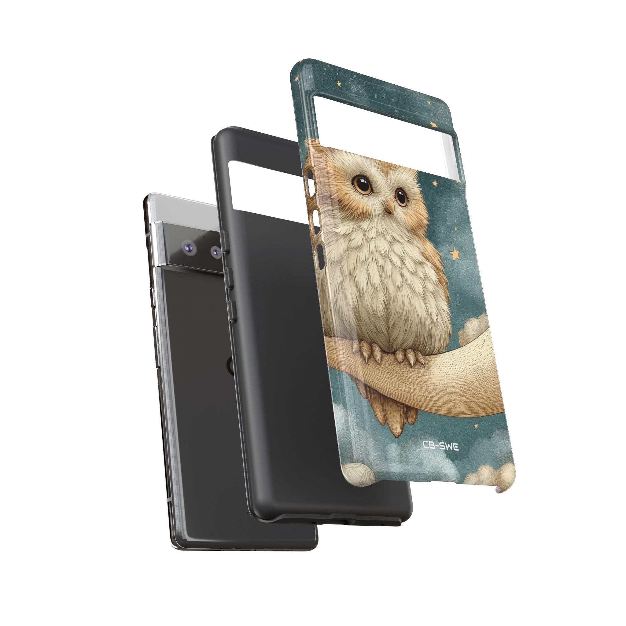 Owls Nestle Moon - Google Pixel Case