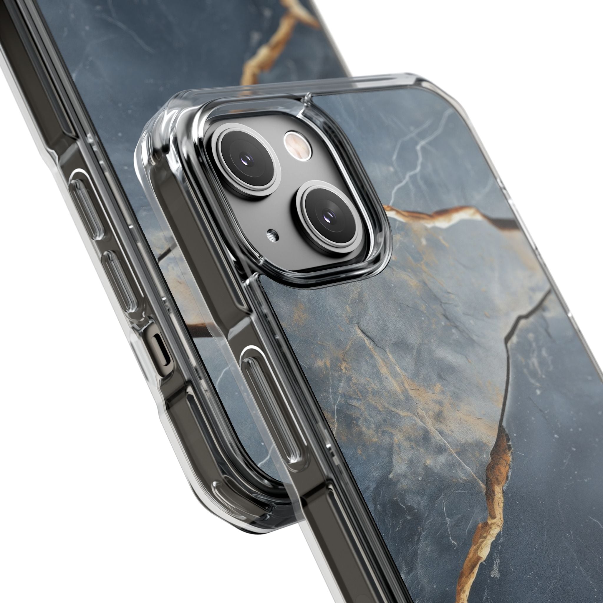 Jagged Vein Navy iPhone 14 Case - Impact