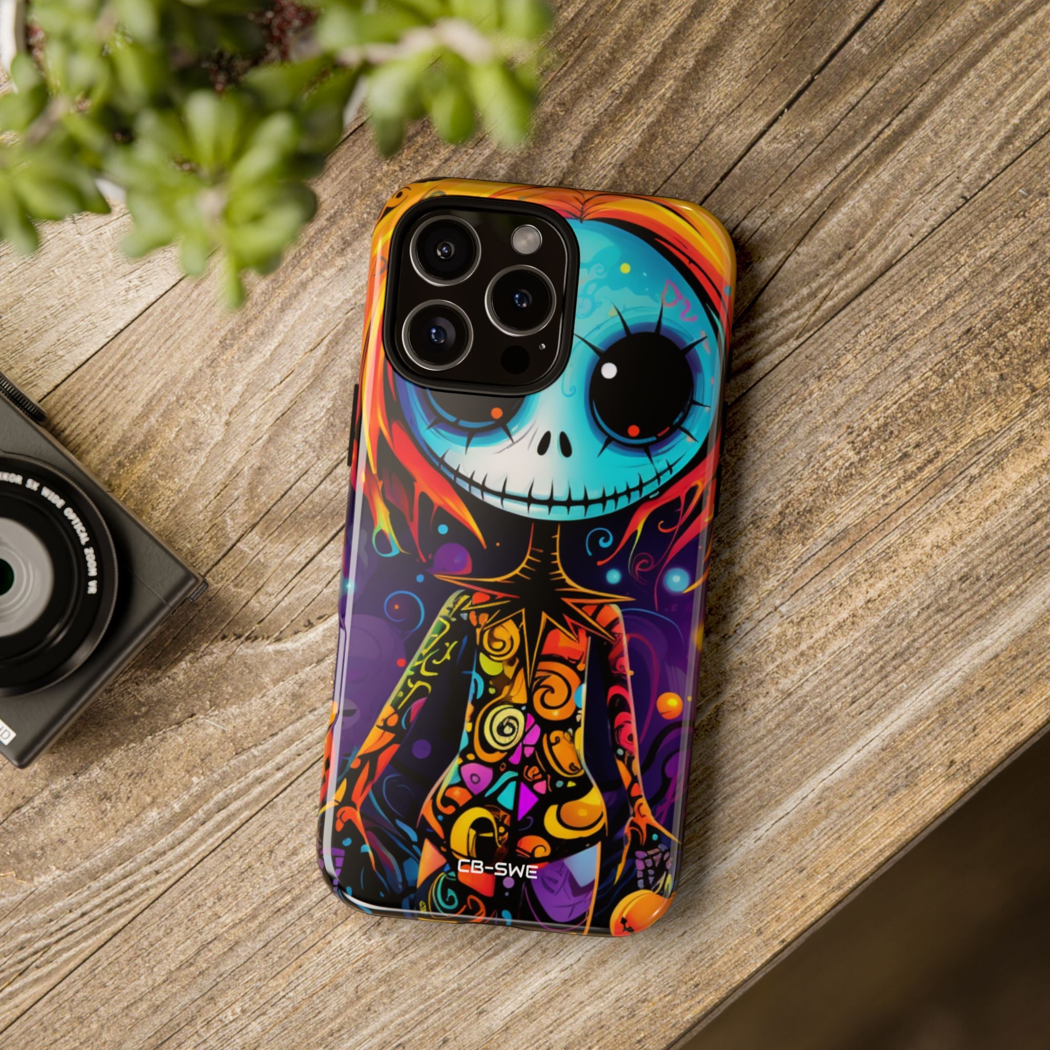 Skeletal Figure Laughs - iPhone Case