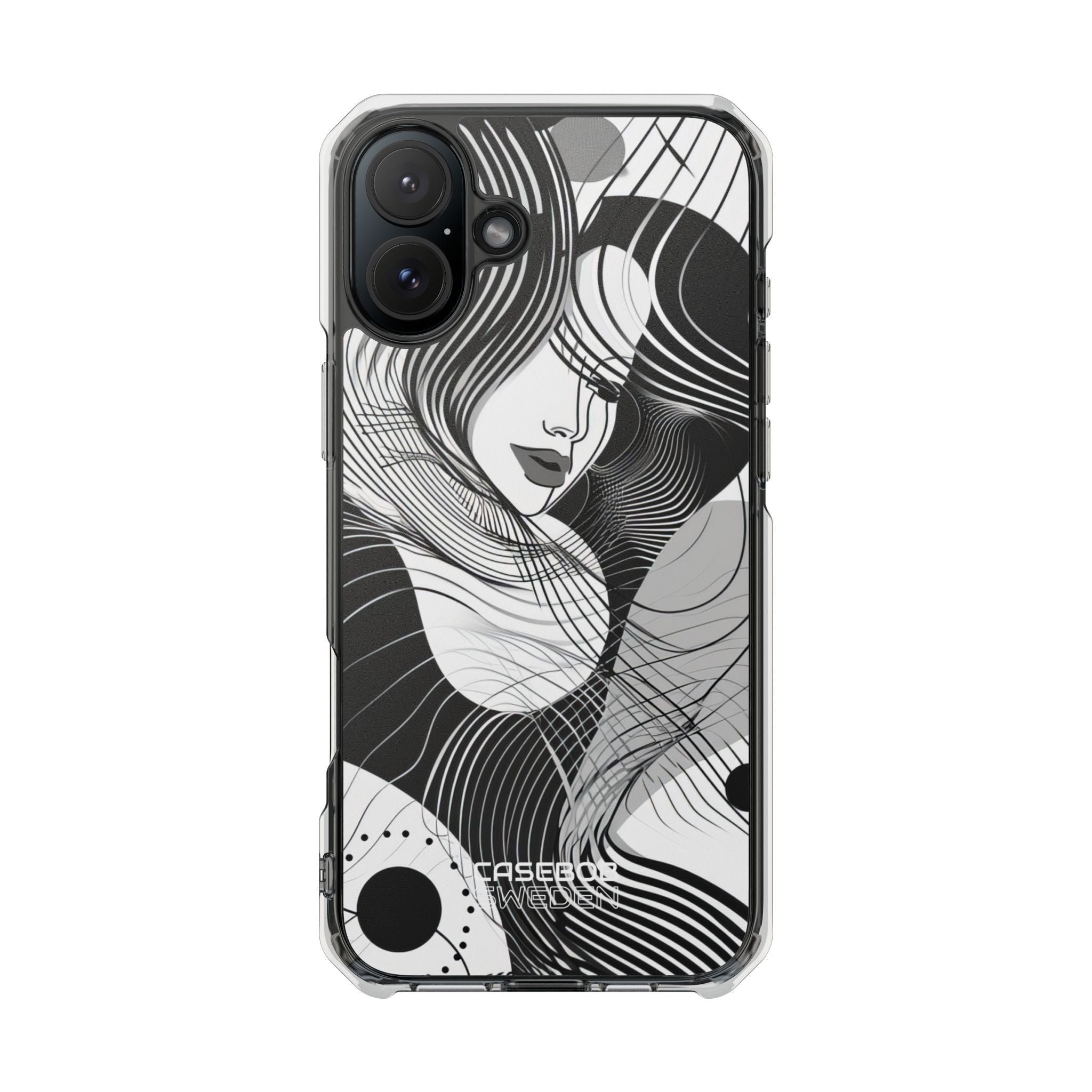 Orange Wave Motion iPhone 16 - Impact Clear+