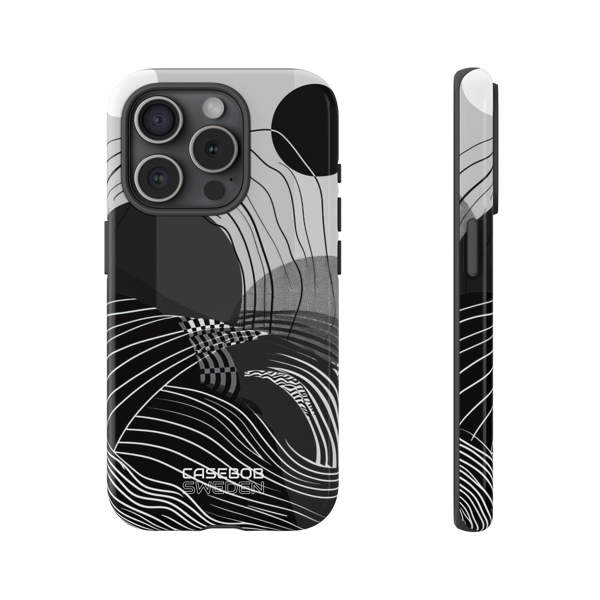 Monochrome Motion Flow iPhone 15 - Resistente