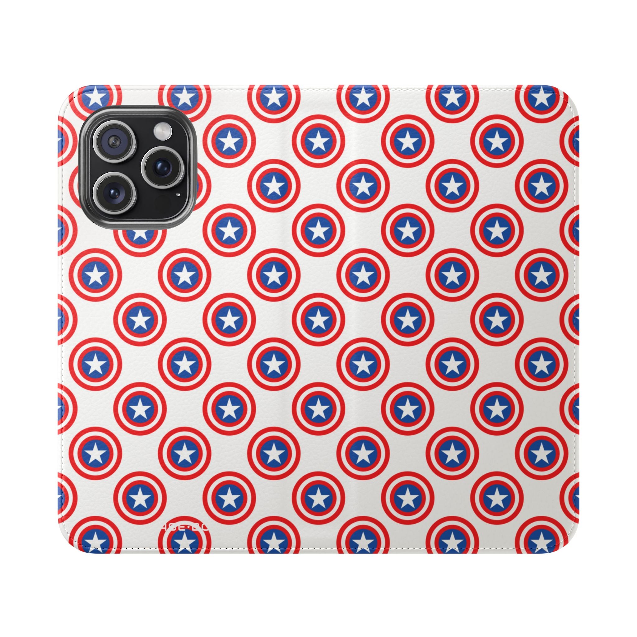 Star Shield Pattern - iPhone 15 Pro Max Case - Wallet