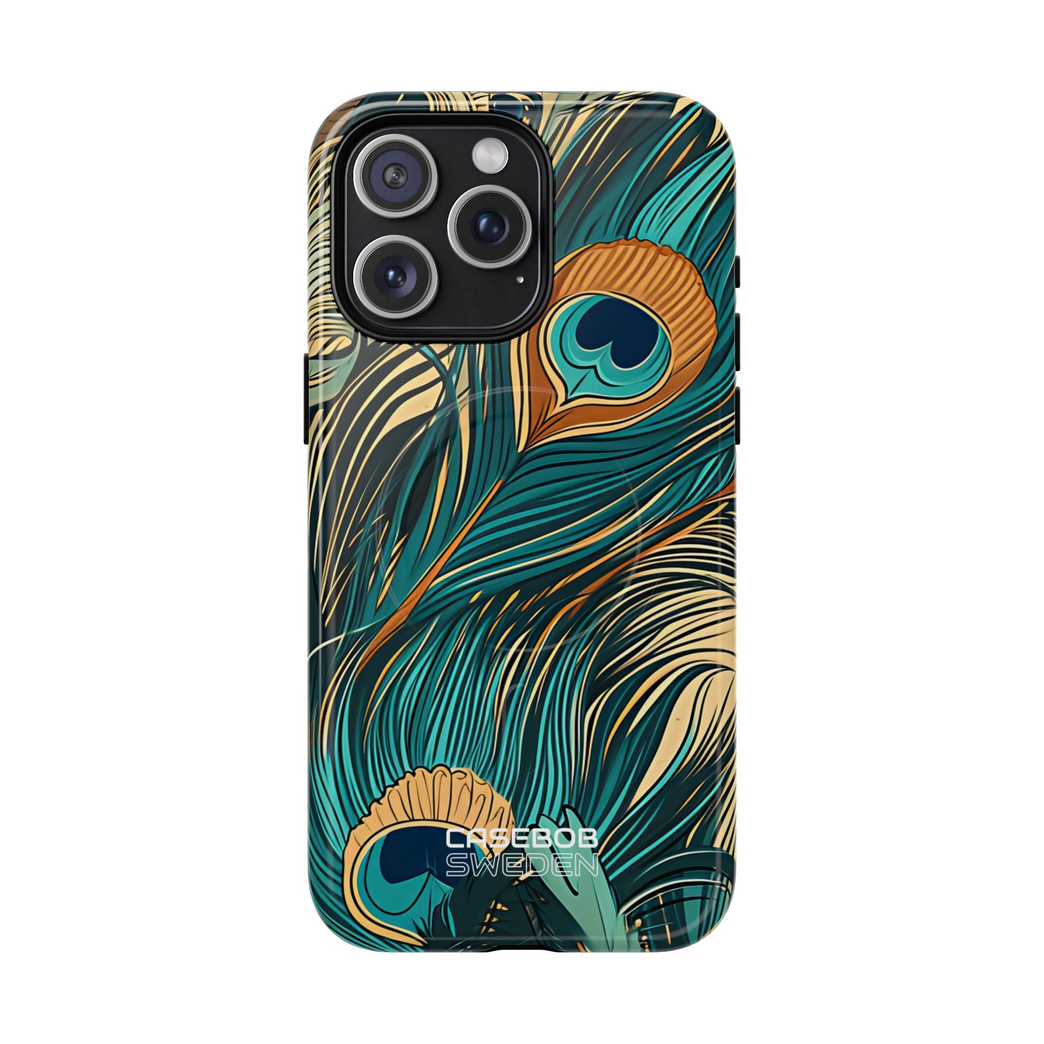 Peacock Feather Whirl iPhone 15 - Tough+