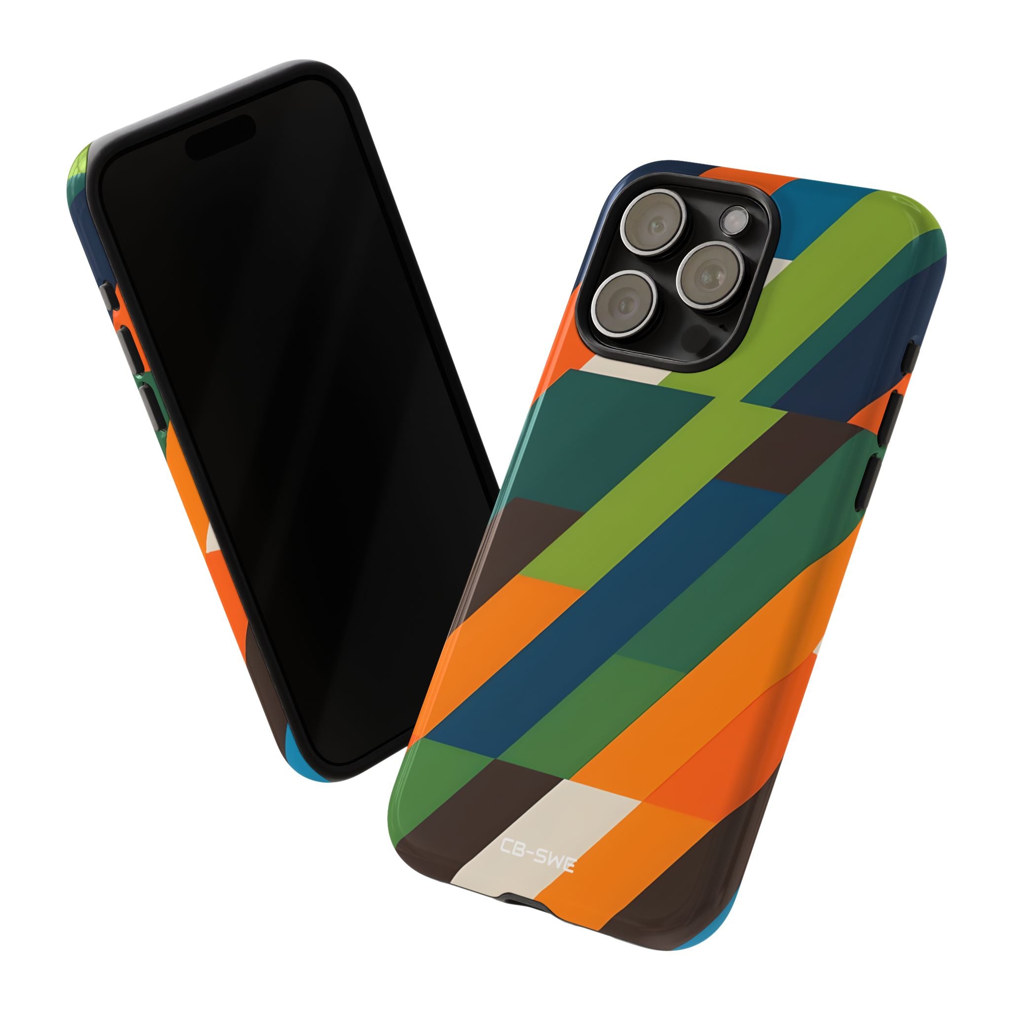 Geometric Color Intersection - iPhone Case