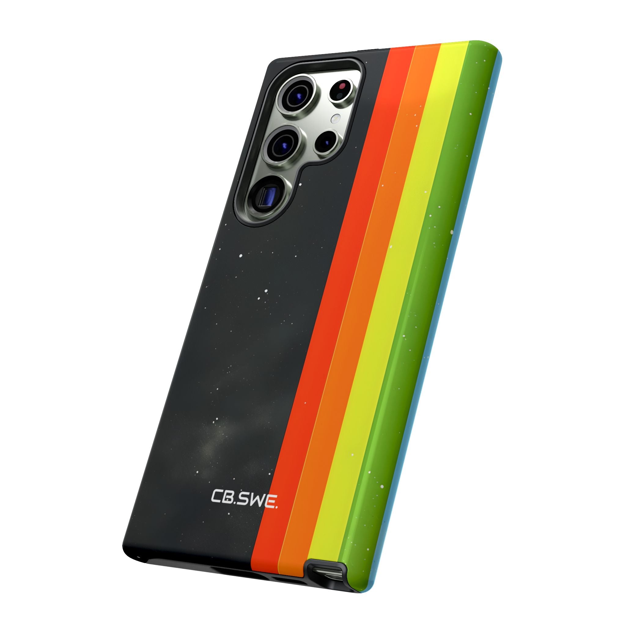 Vibrant Vertical Stripes Against Cosmic Black Samsung S23 - Tough