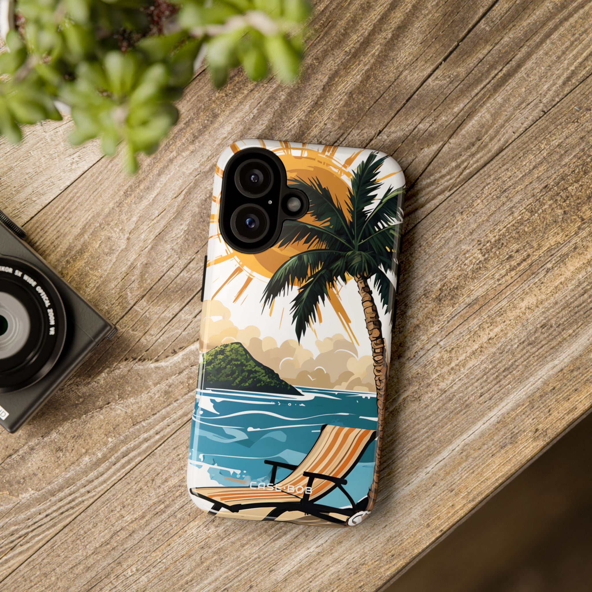 Sunny Palm Breeze iPhone 16 Plus Case - Tough