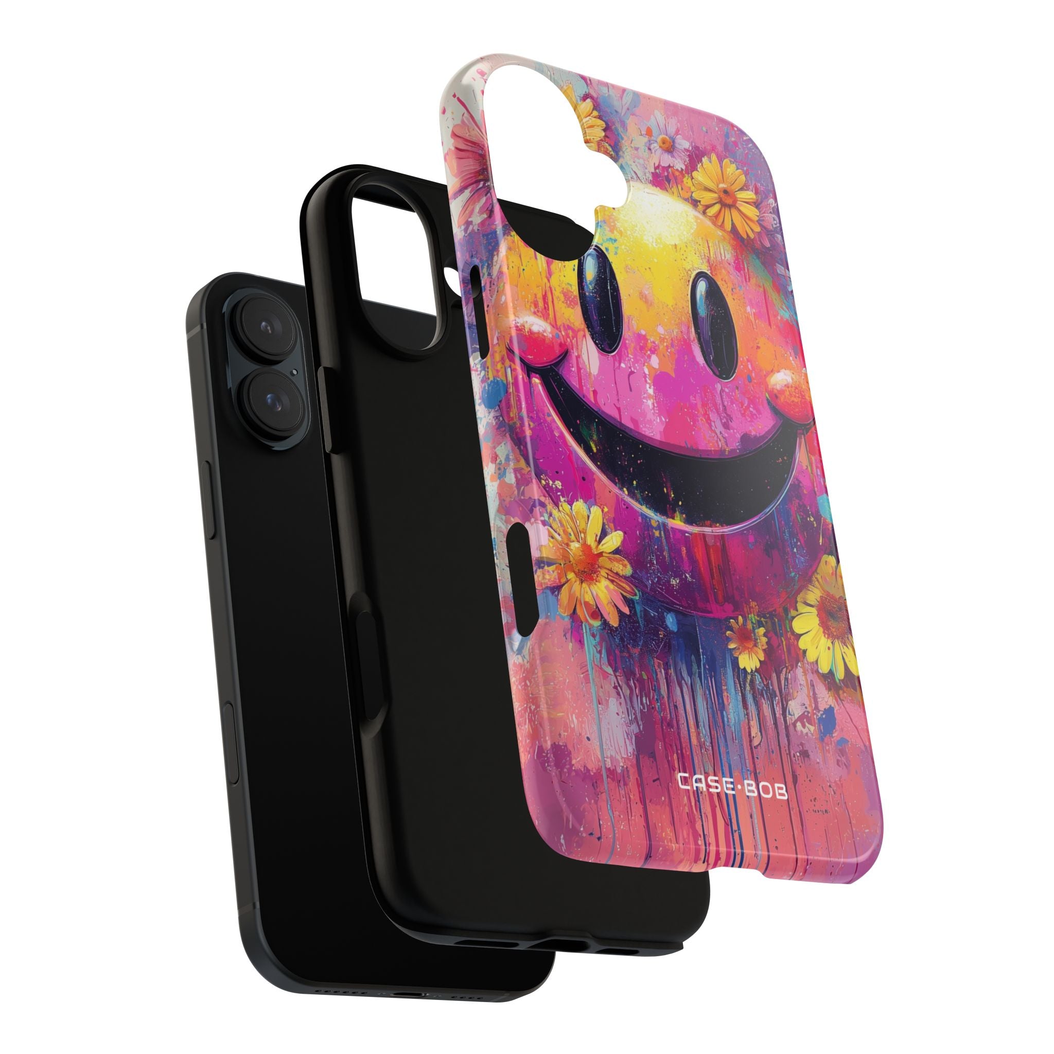 Smiley Bloom iPhone 16 Plus Case - Tough