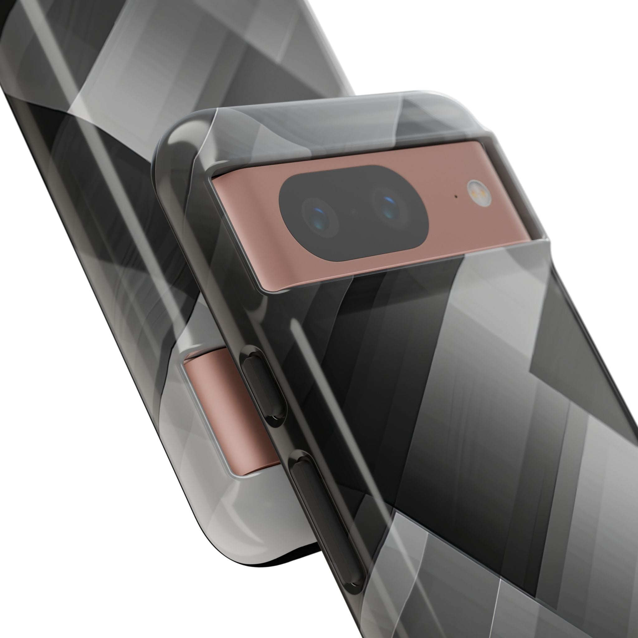 Grayscale Geometric Layers Google Pixel 8 - Tough