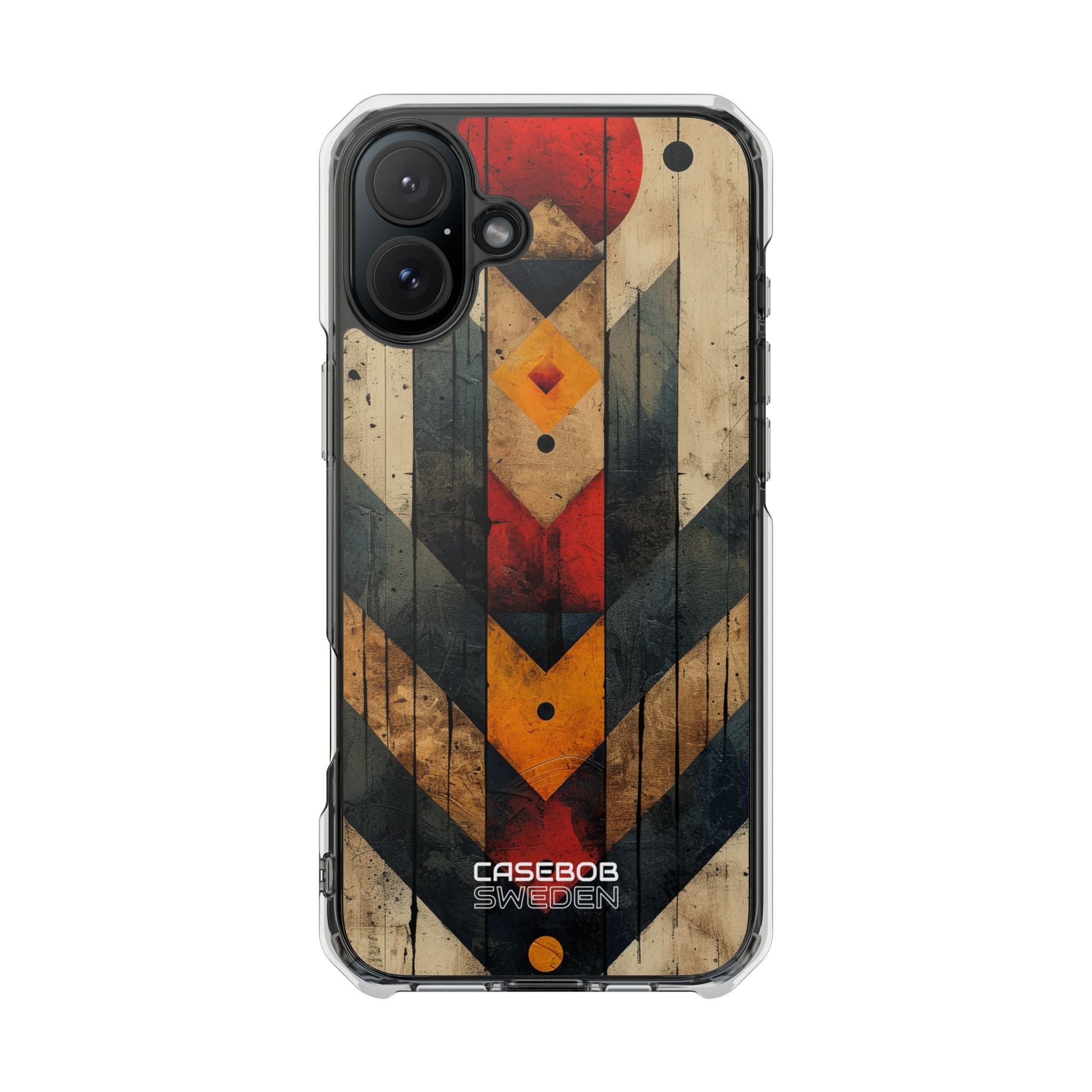 Geometric Fire Rise iPhone 16 - Impact Clear+