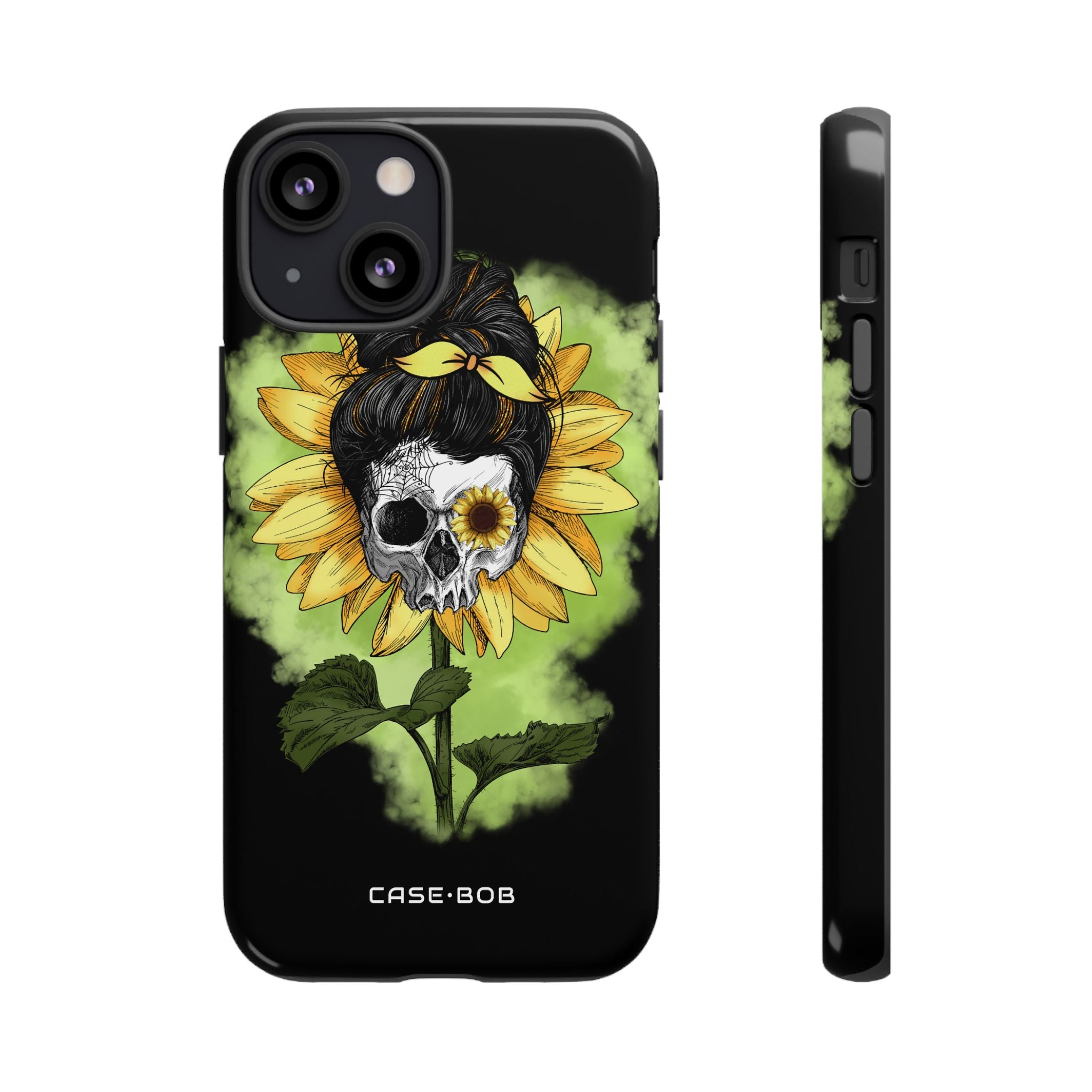 Sunflower Skull iPhone 13 Mini Case - Tough