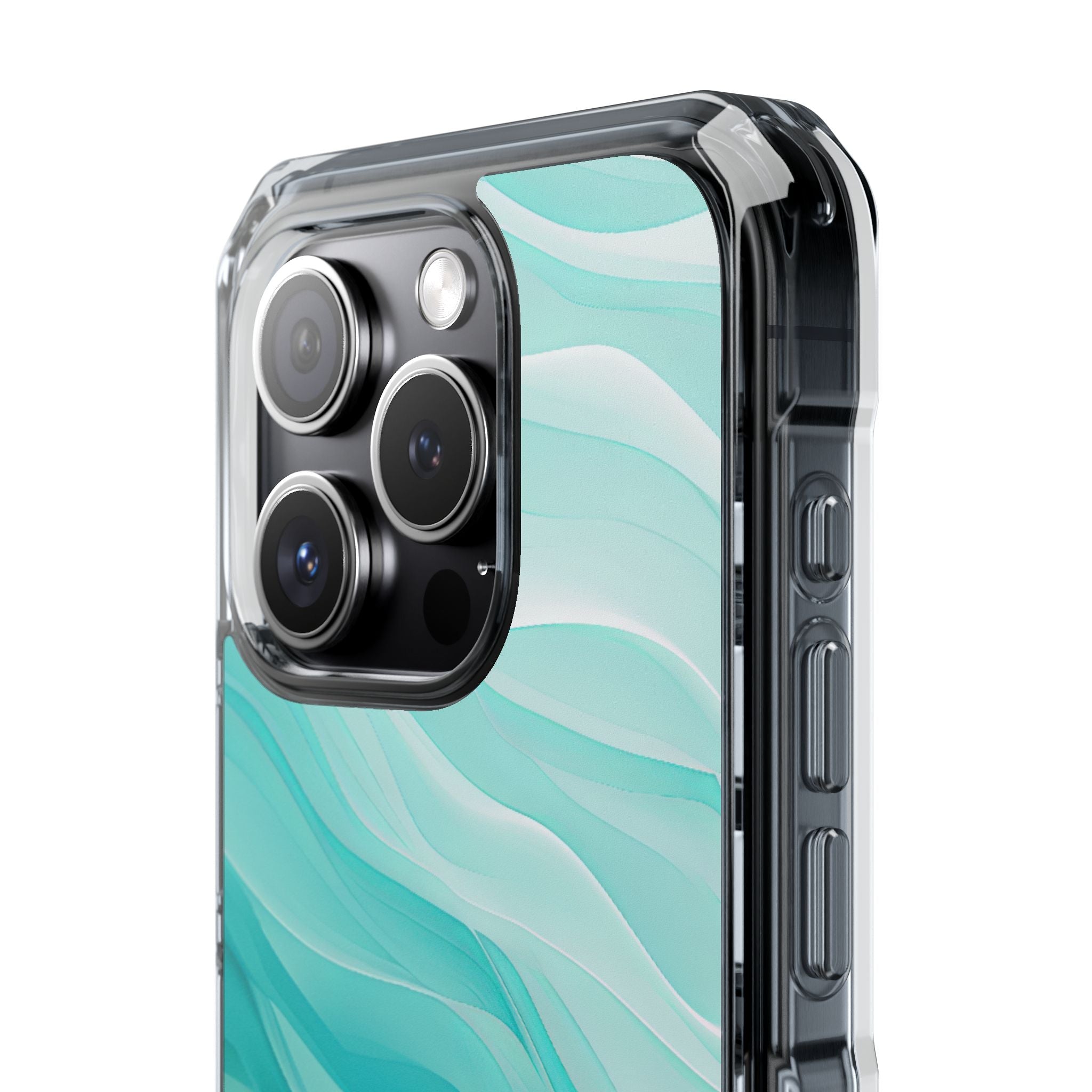 Soothing Aqua Waves iPhone 15 - Impact Clear+