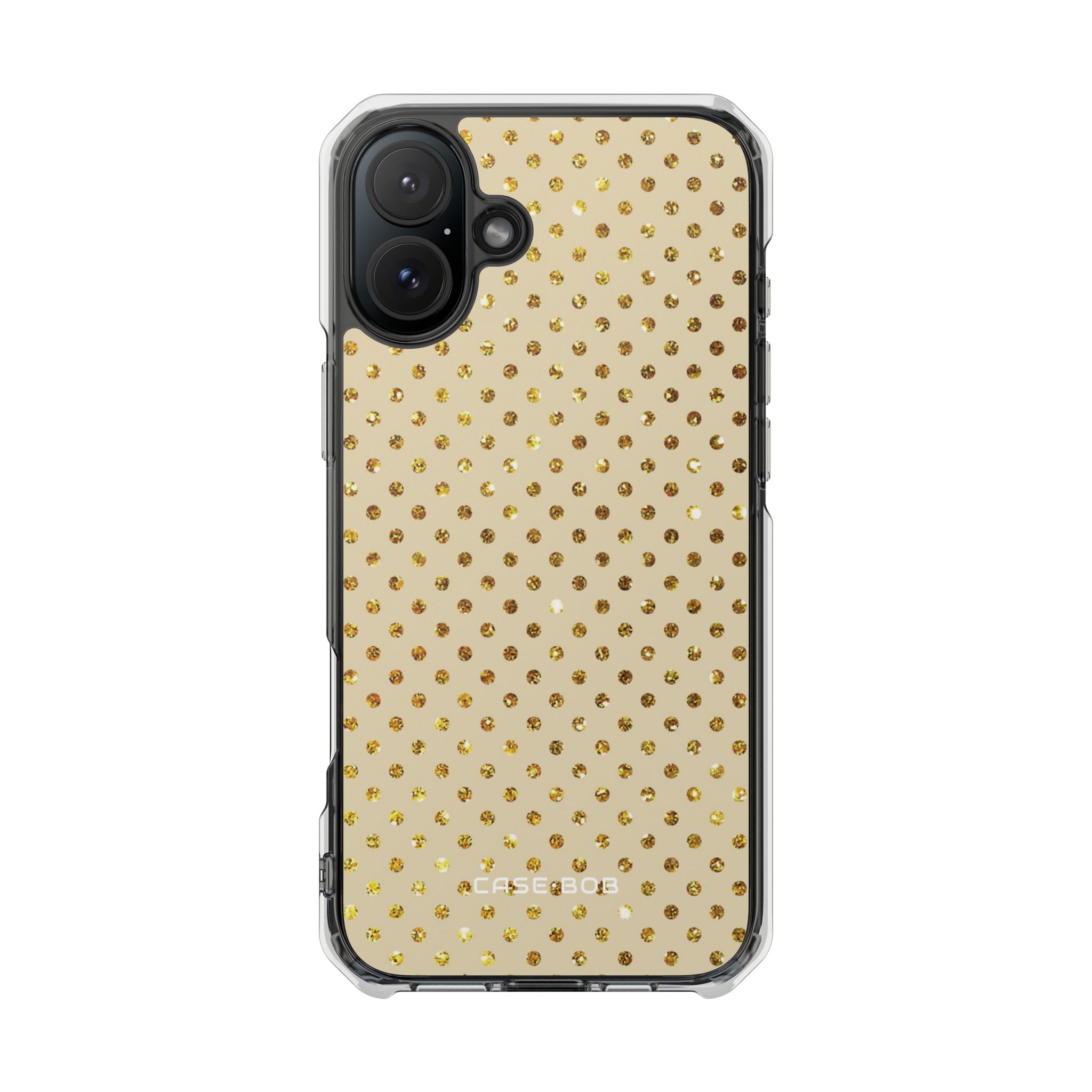 Gold Sparkle Grid iPhone 16 Plus Case - Impact