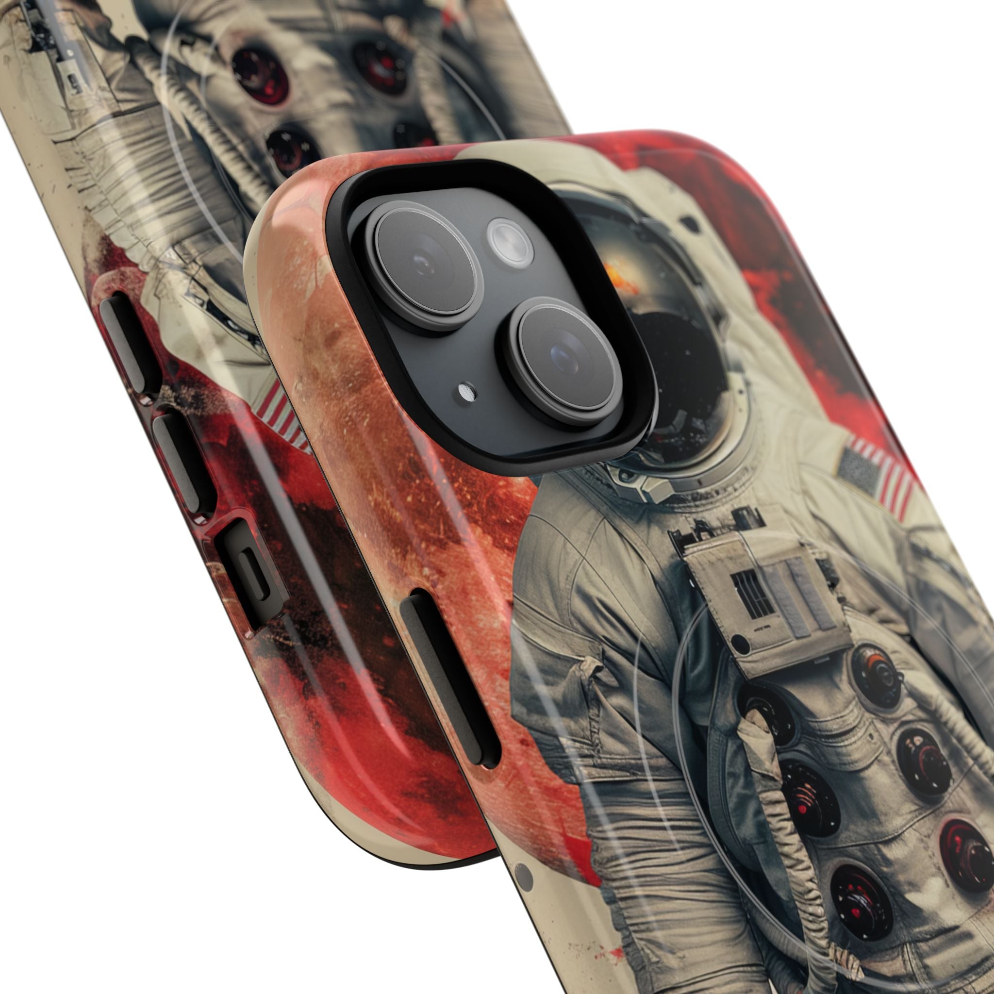 Crimson Spacewalk Dream iPhone 15 - Tough+