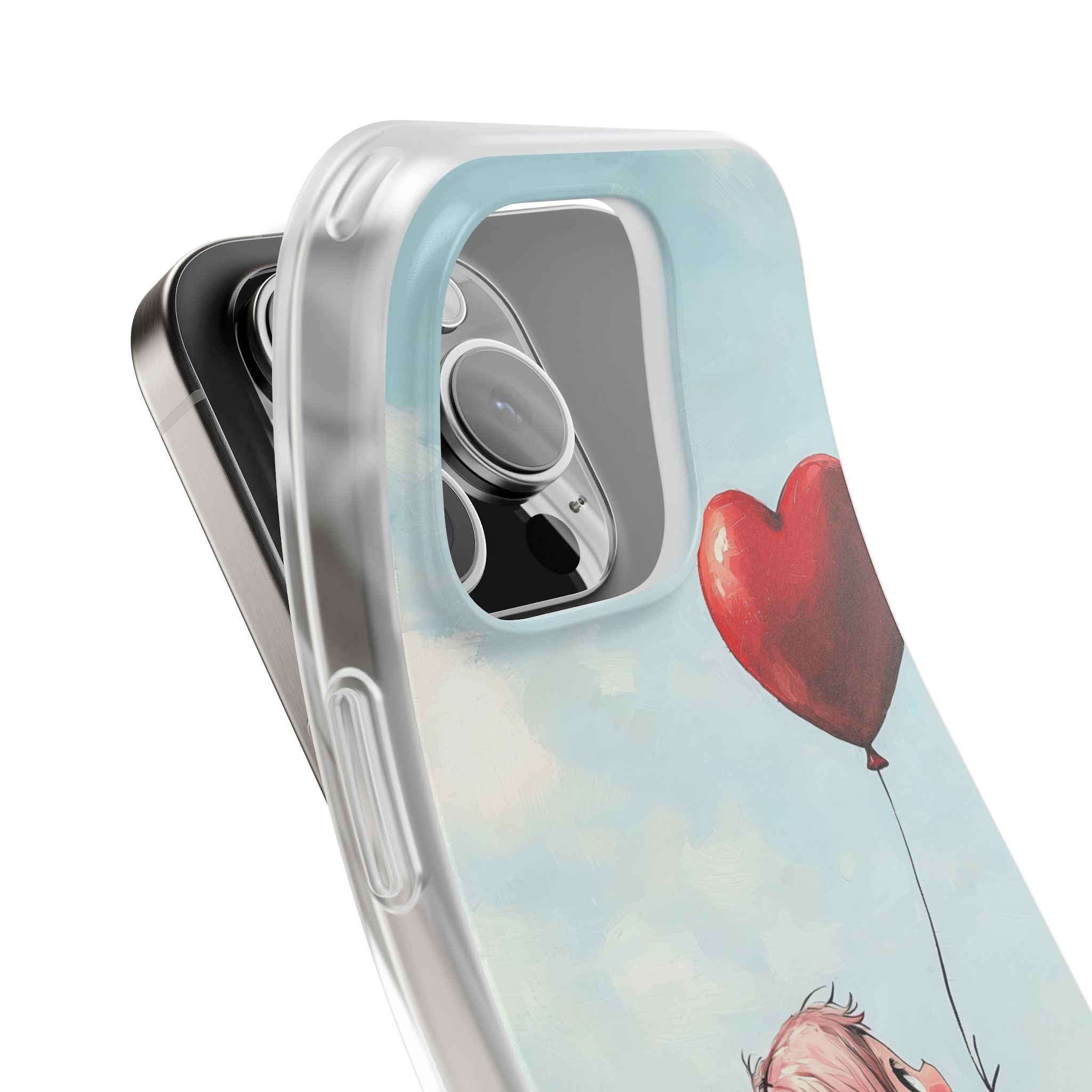 Heart Balloon Glow iPhone 16 Pro Case - Soft