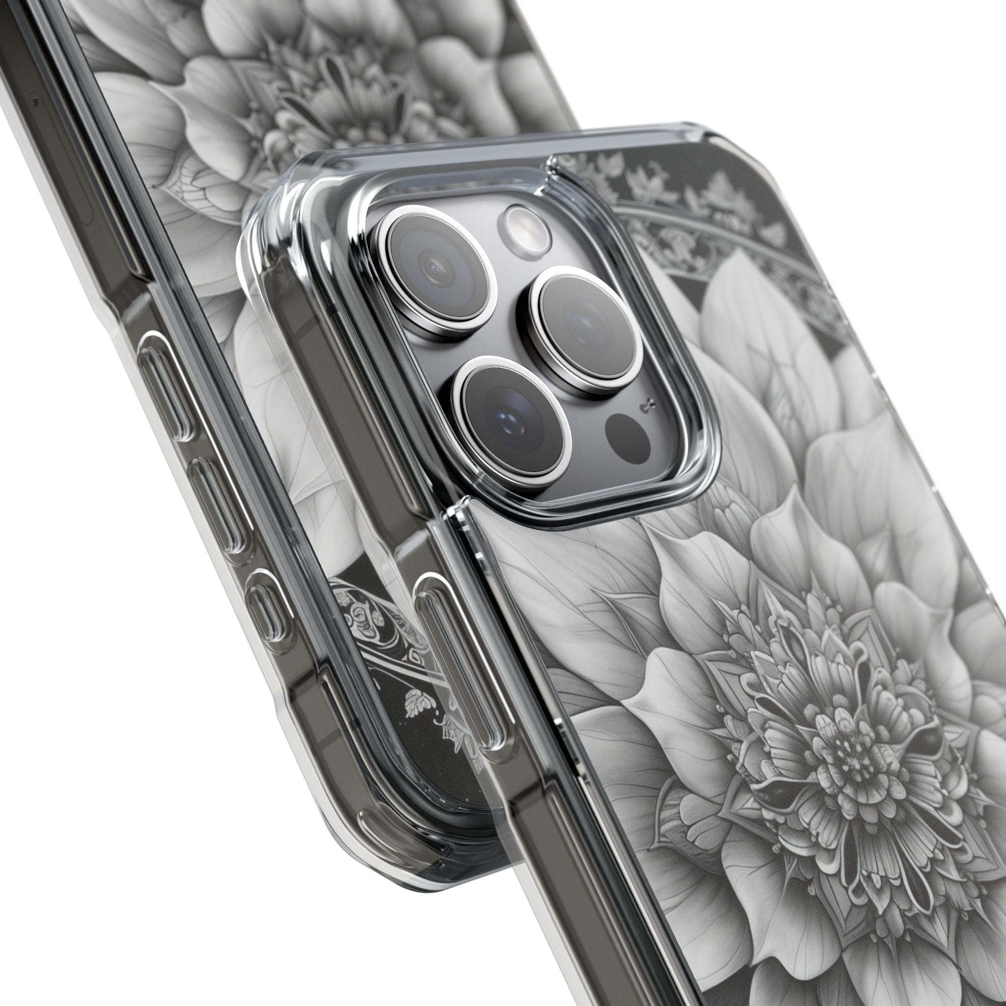 Cosmic Floral Mandala iPhone 15 - Impact Clear+