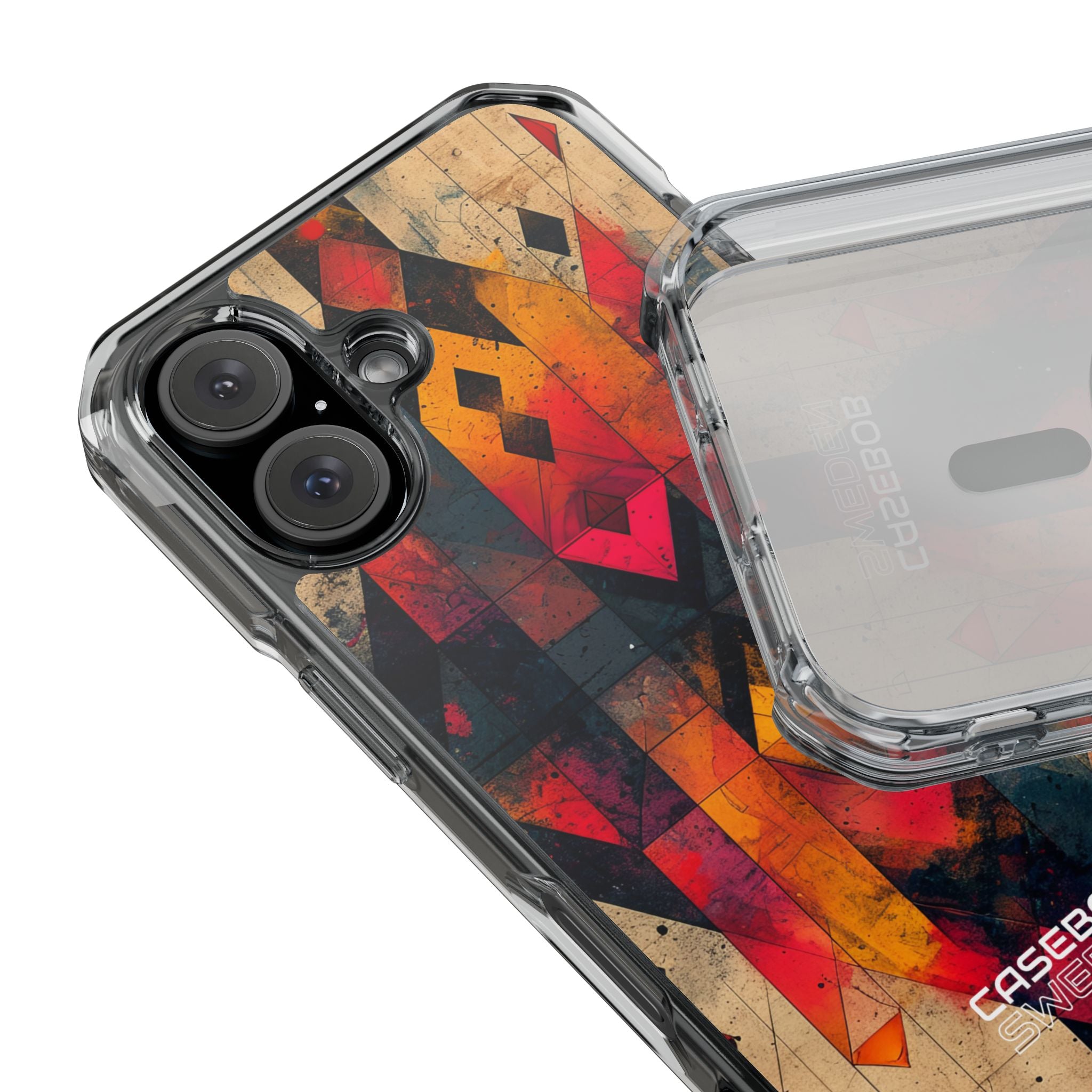 Fiery Symmetry Fusion iPhone 16 - Impact Clear+