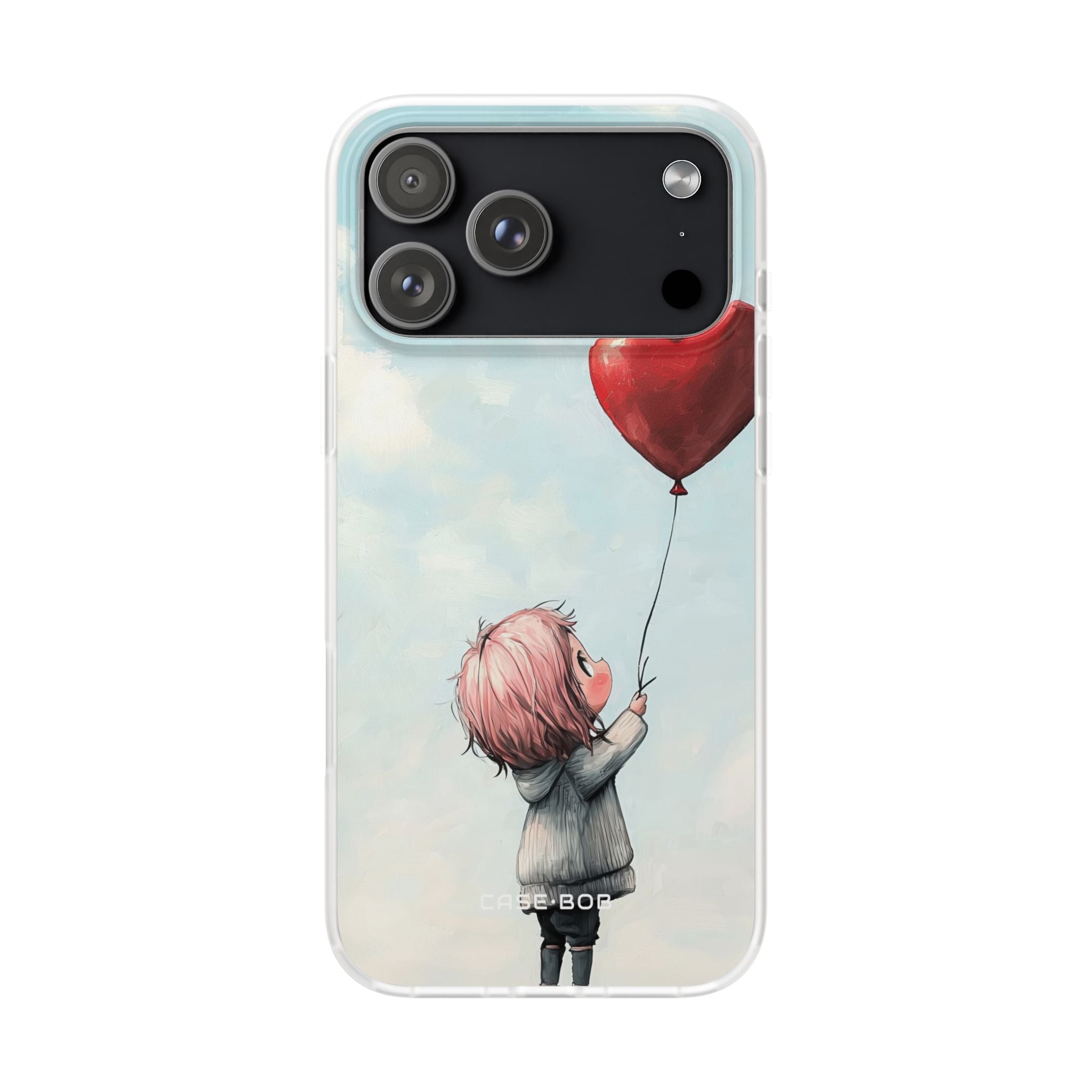 Heart Balloon Glow iPhone 17 Pro Max Case - Soft