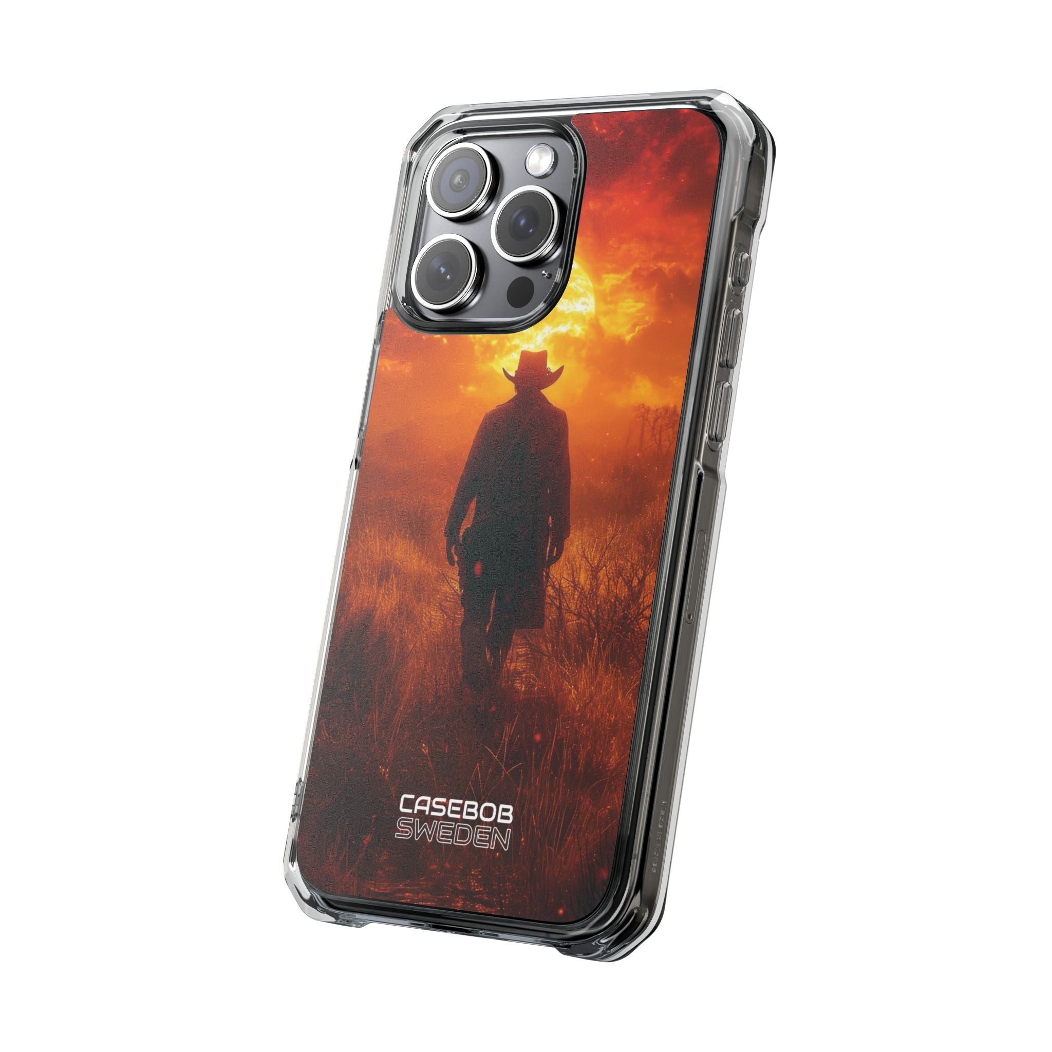 Fiery Sunset Cowboy iPhone 15 - Impact Clear+