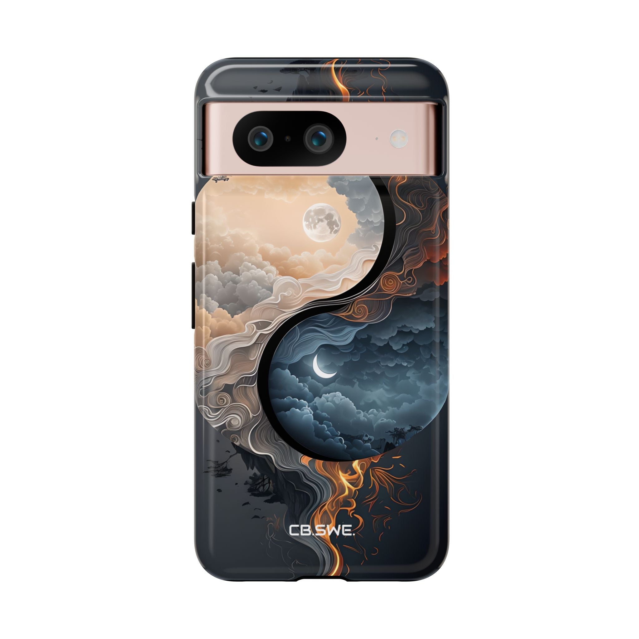 Surreal Day Night Yin Yang Symbol Artwork Phone Google Pixel 8 - Tough