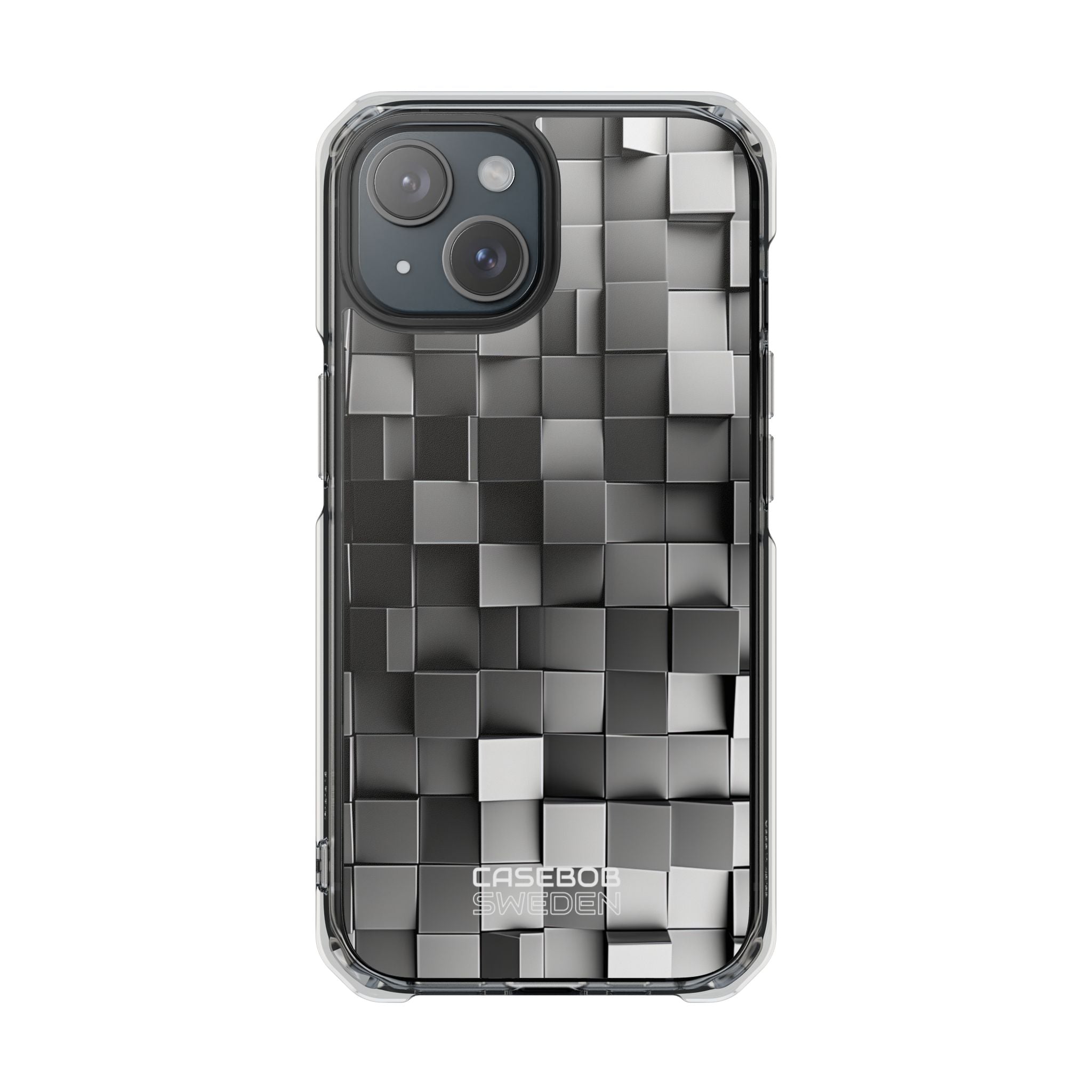 Monochrome Cube Depth iPhone 15 - Impact Clear+